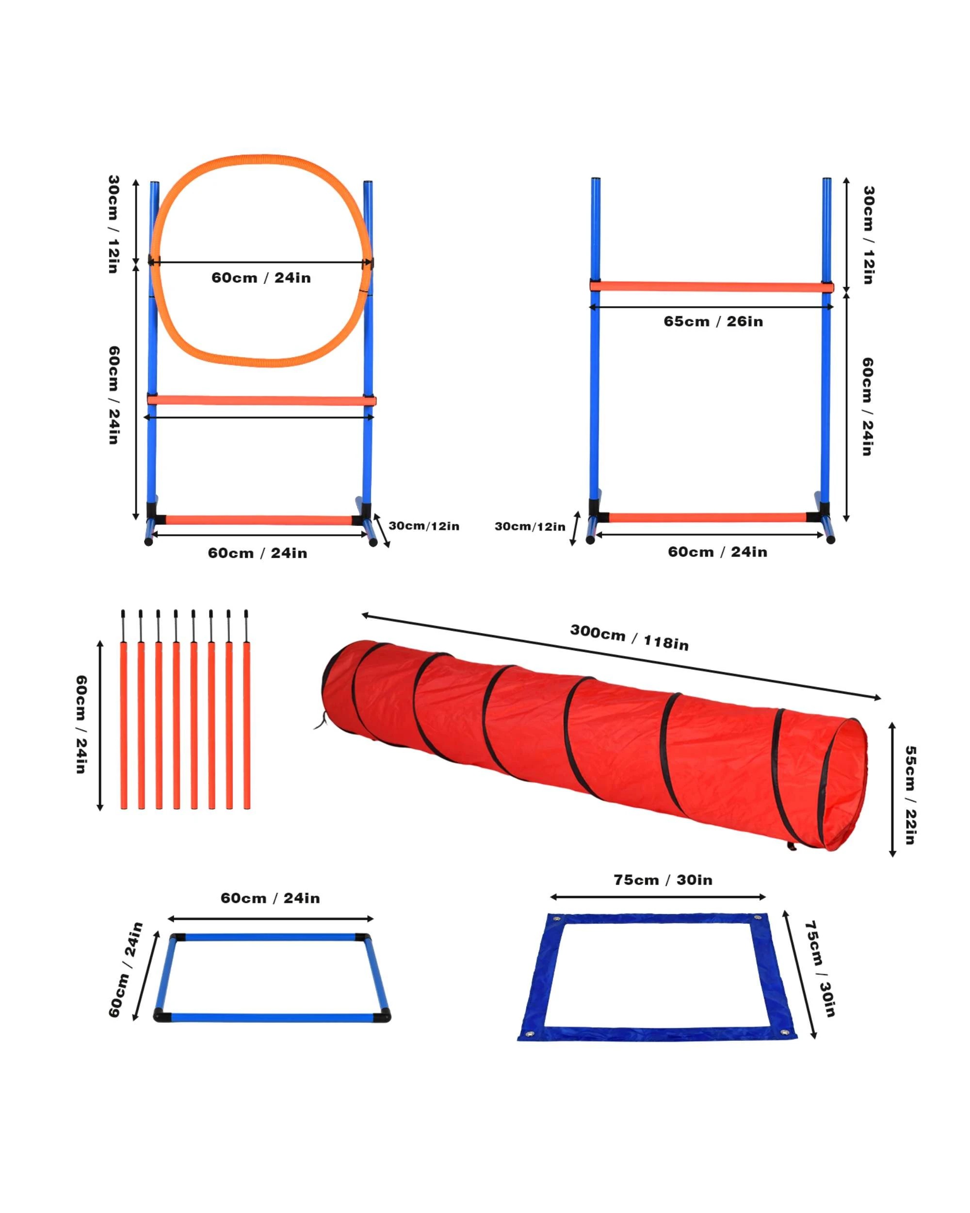 7 Advwin Dog Agility Training Equipment Set Pet Outdoor Game, 7 of 7