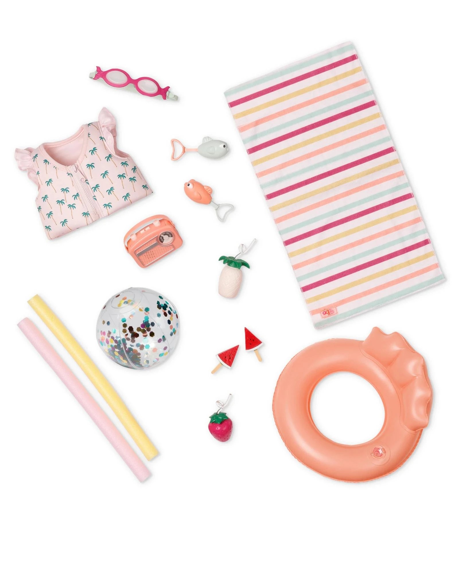 5 Our Generation Poolside Fun 18-inch Doll Pool Playset - Multi, 5 of 10