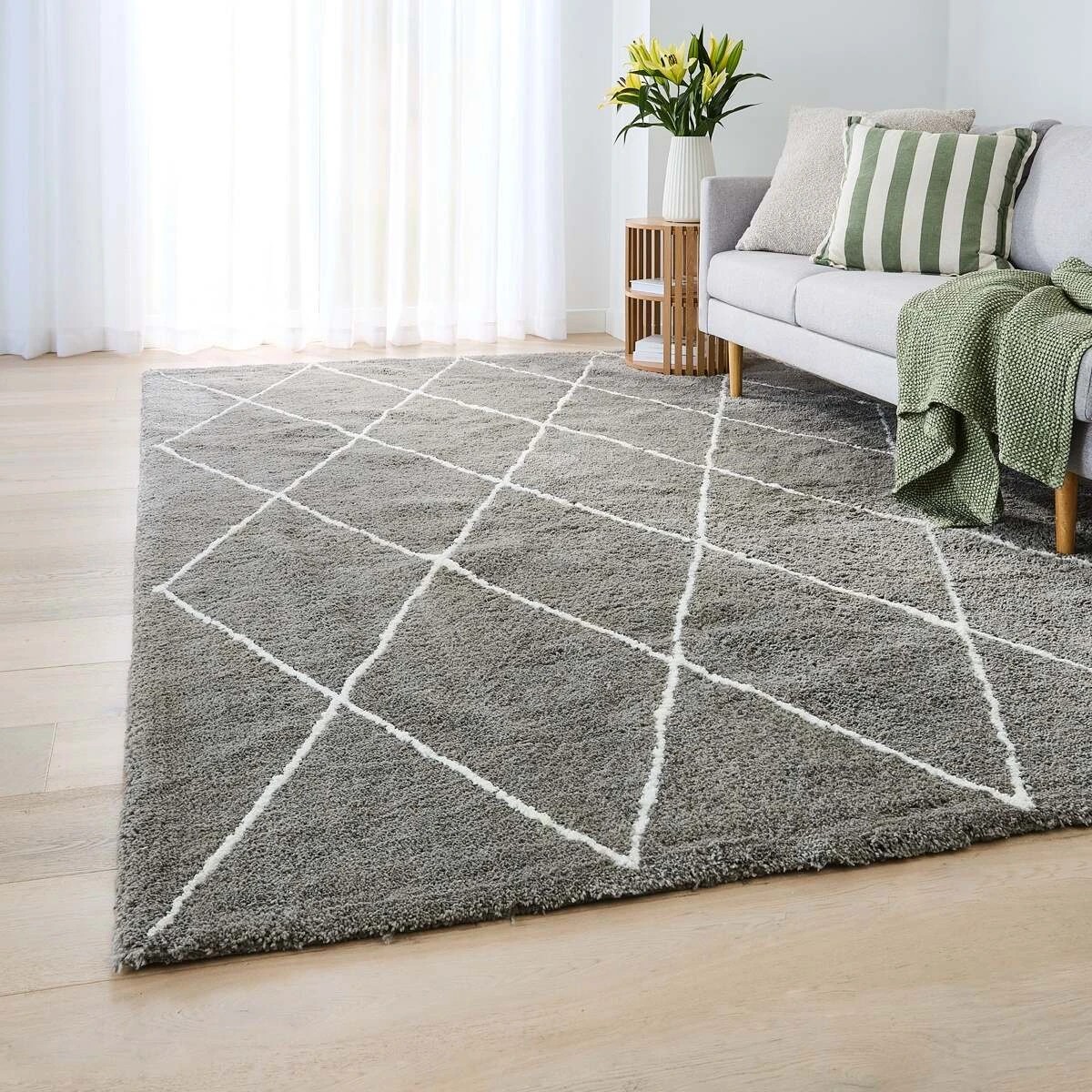 1 Trellis Rug - Grey, Extra Extra Large - 300cm x 200cm, 1 of 6