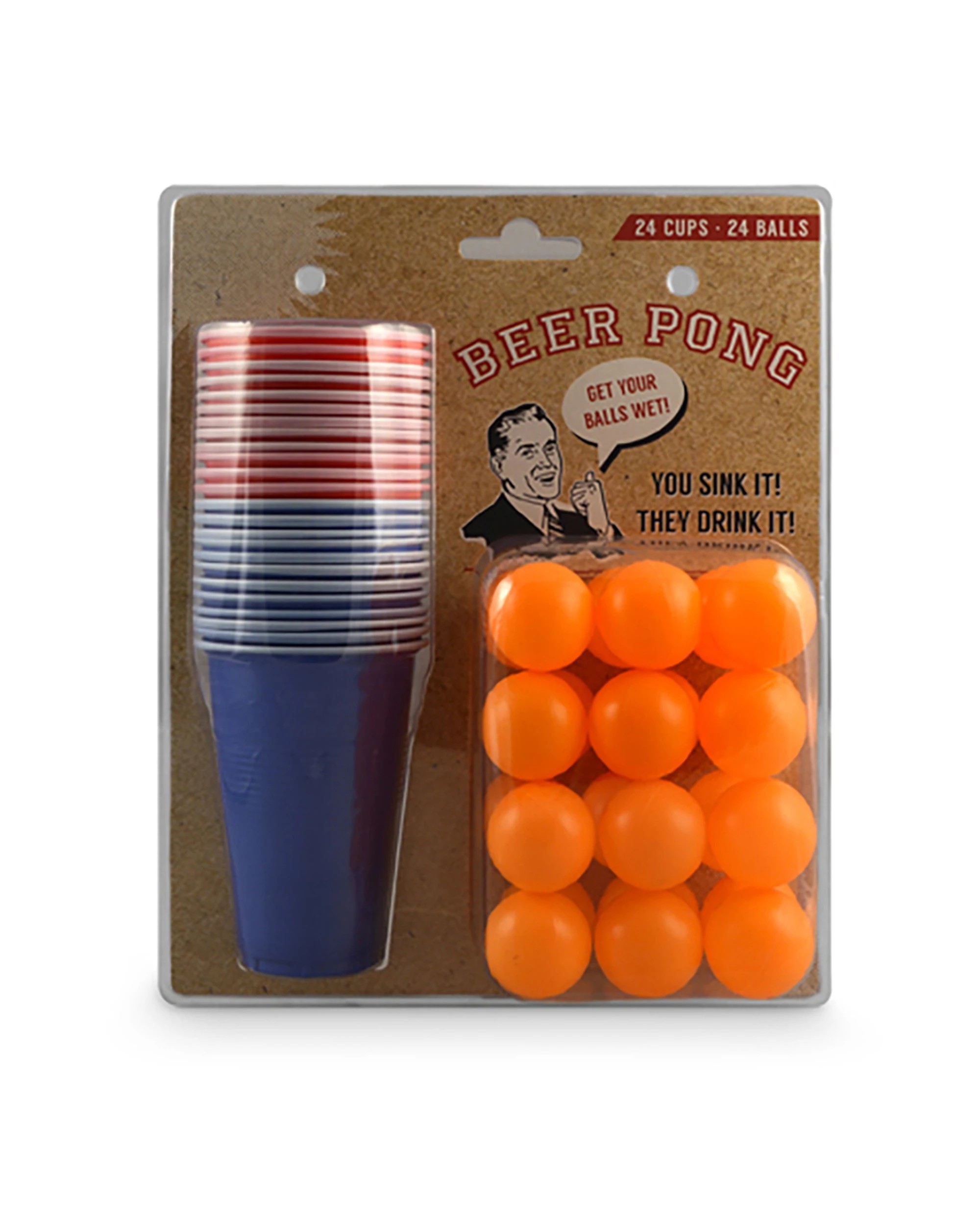 1 Drinking Beer Pong 24 Cups 24 Balls Fun Novelty Drinking. Tabletop Game 18y+
 - Multi, 1 of 3