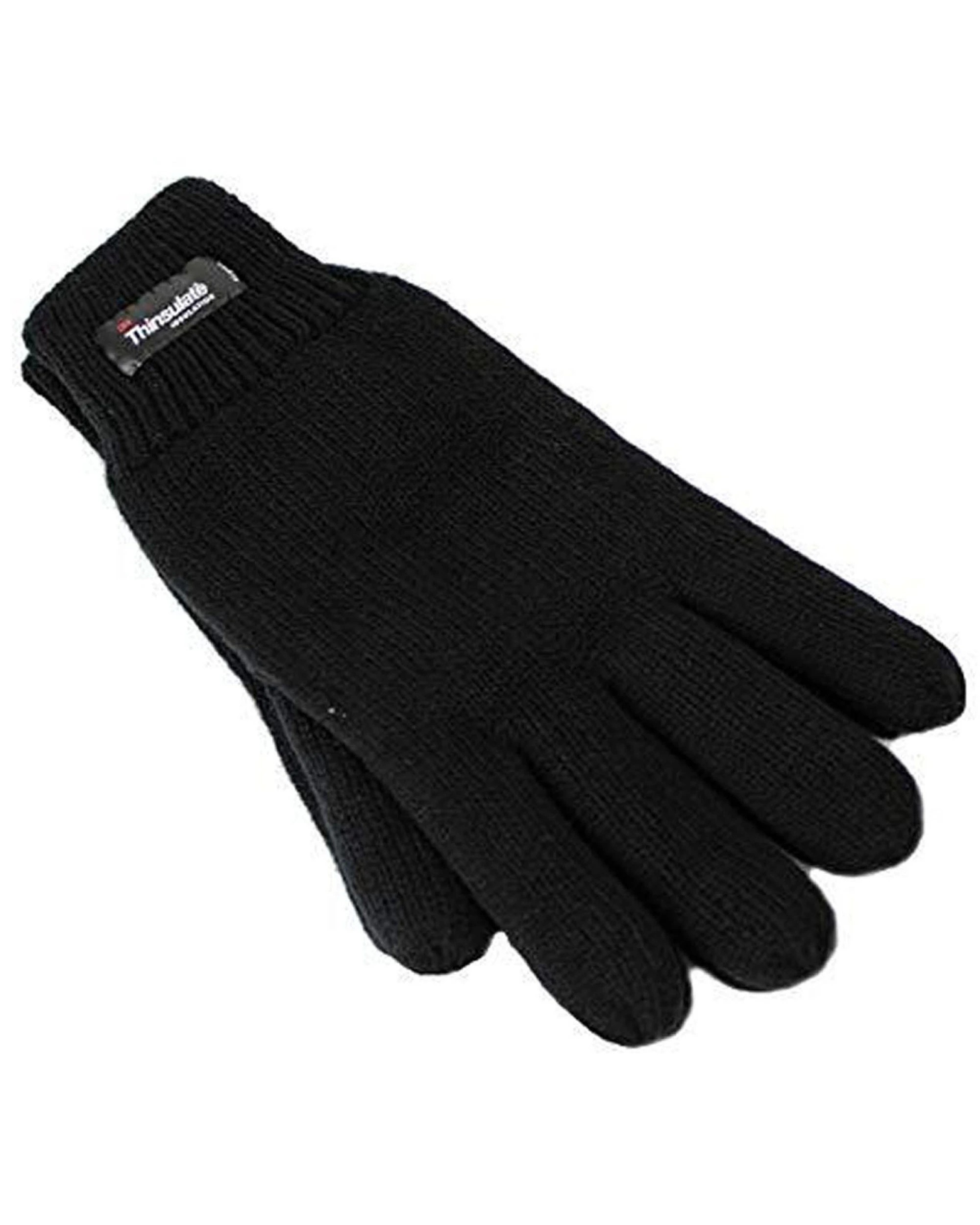 1 Dents 3M Thinsulate 3M Womens Full Finger Knit Gloves in Black - Black, 1 of 2