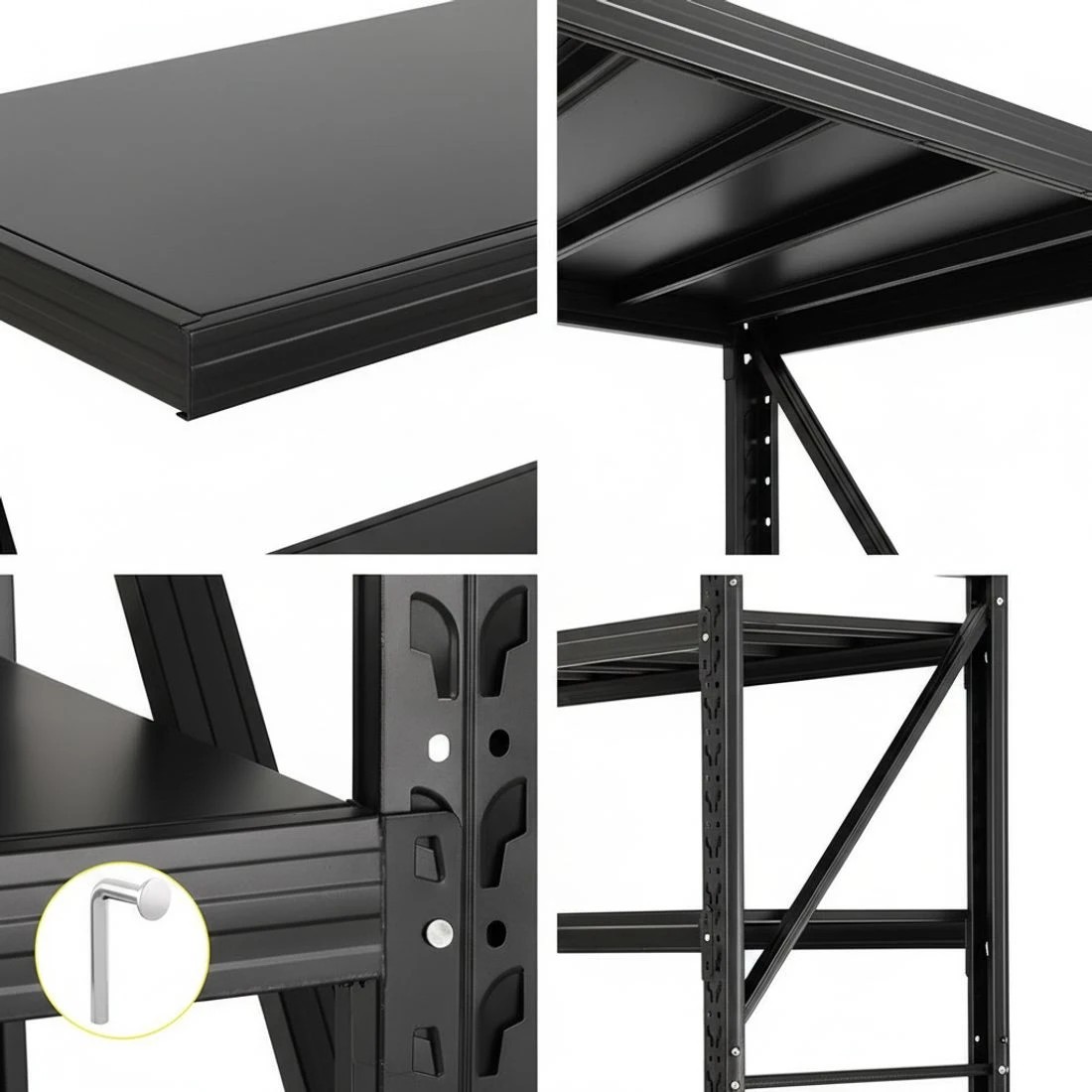 6 Giantz 2Mx2M Warehouse Shelving Garage Rack - Black, 6 of 6