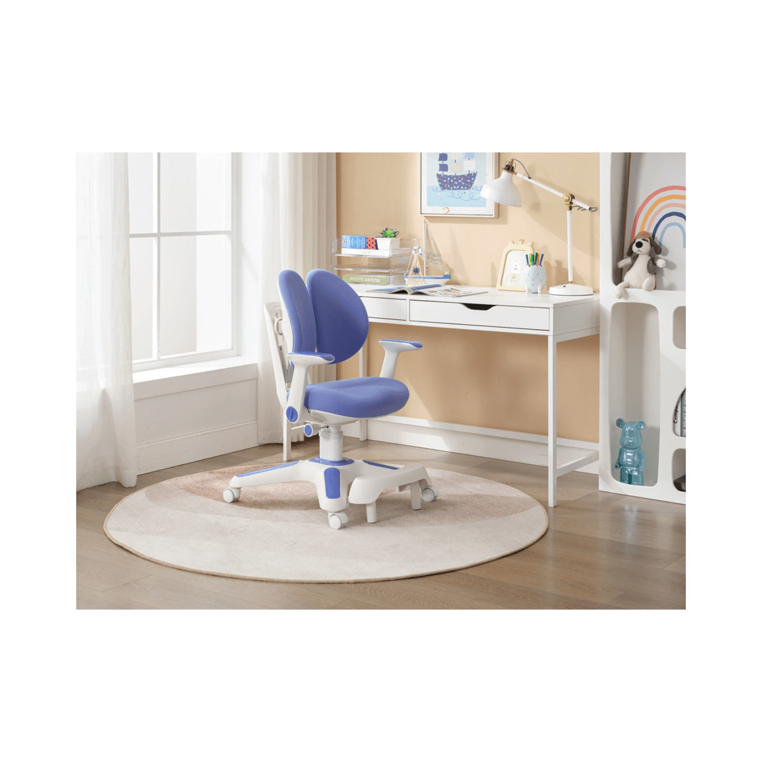 2 BR Home Ergonomic Kids Study Chair Set of 4 Height Adjustable, 2 of 10