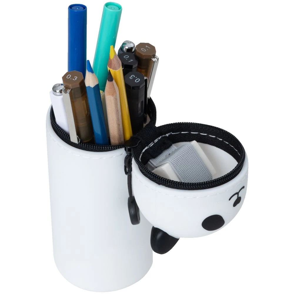 2 PuniLabo Single Zip Stand Up Silicone Pencil Case Panda, 2 of 4