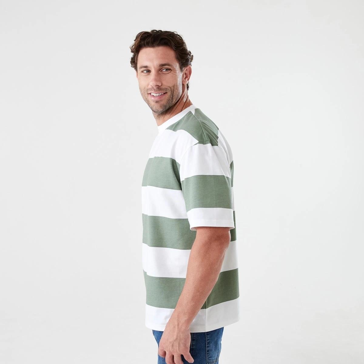 2 Oversized Stripe T-shirt BOLD STRIPES YOUTH LILY PAD, 2 of 5