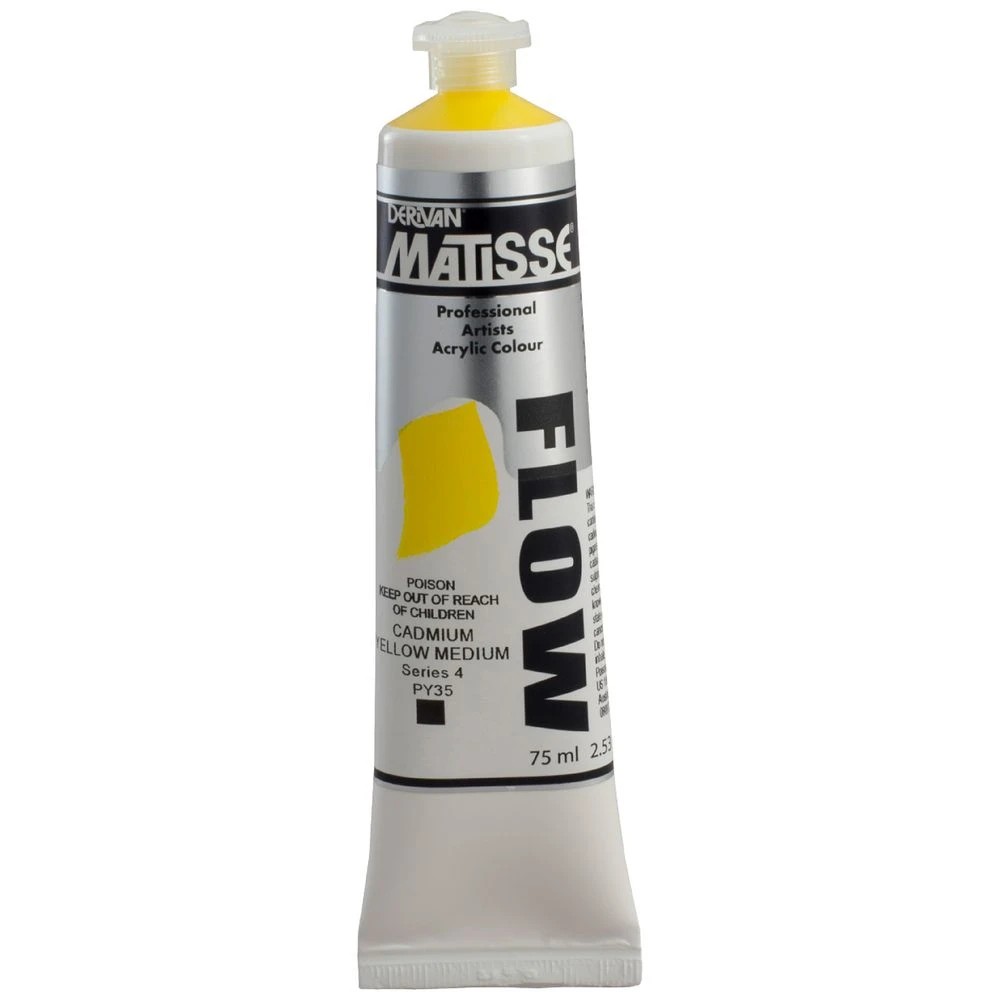 1 Derivan Matisse Flow Paint 75mL Cadmium Yellow Medium S4, 1 of 2