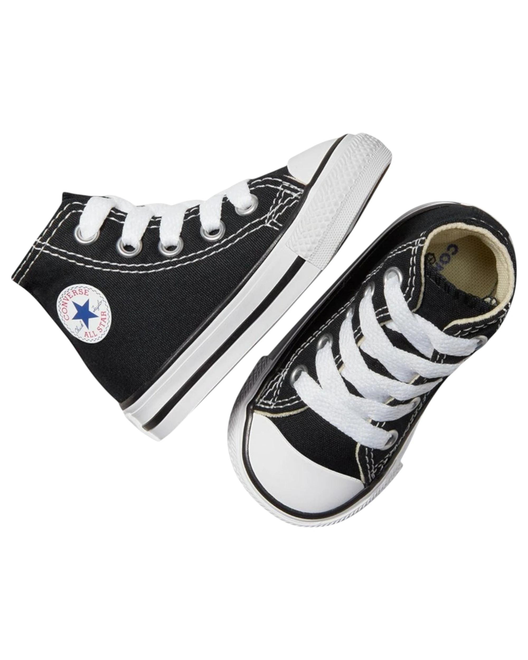 4 Converse Unisex Toddler Chuck Taylor All Star Black High Top Casual Shoes BLACK, 4 of 7