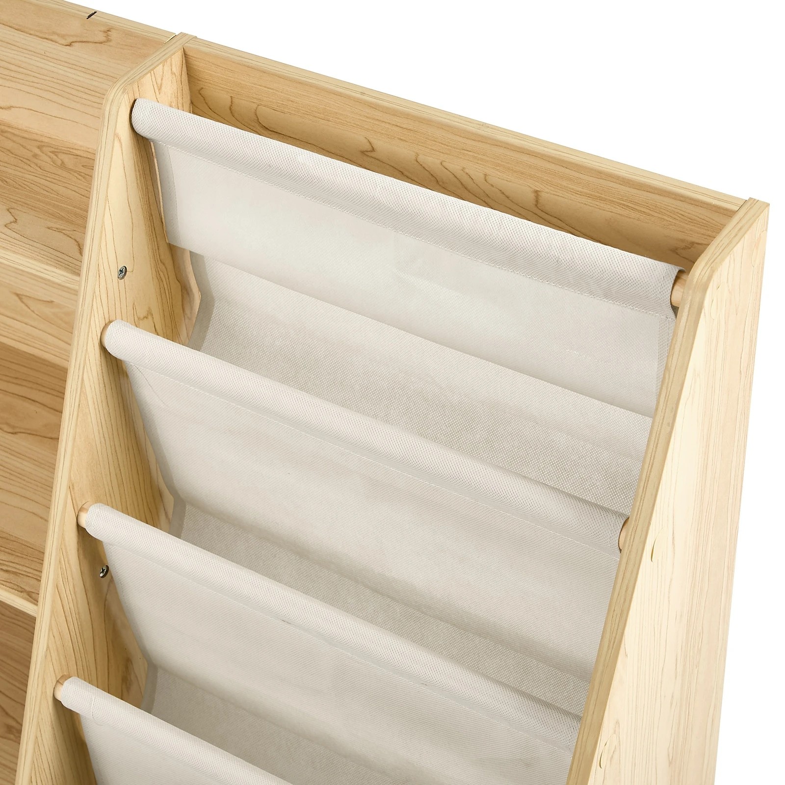 8 Oikiture Kids Bookshelf Bookcase Multi Tiers Display Shelf Rack DIY Organiser - Natural, 8 of 8