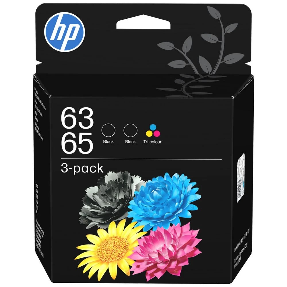 1 HP 63/65 Ink Cartridge Colour/Black 3 Pack, 1 of 1