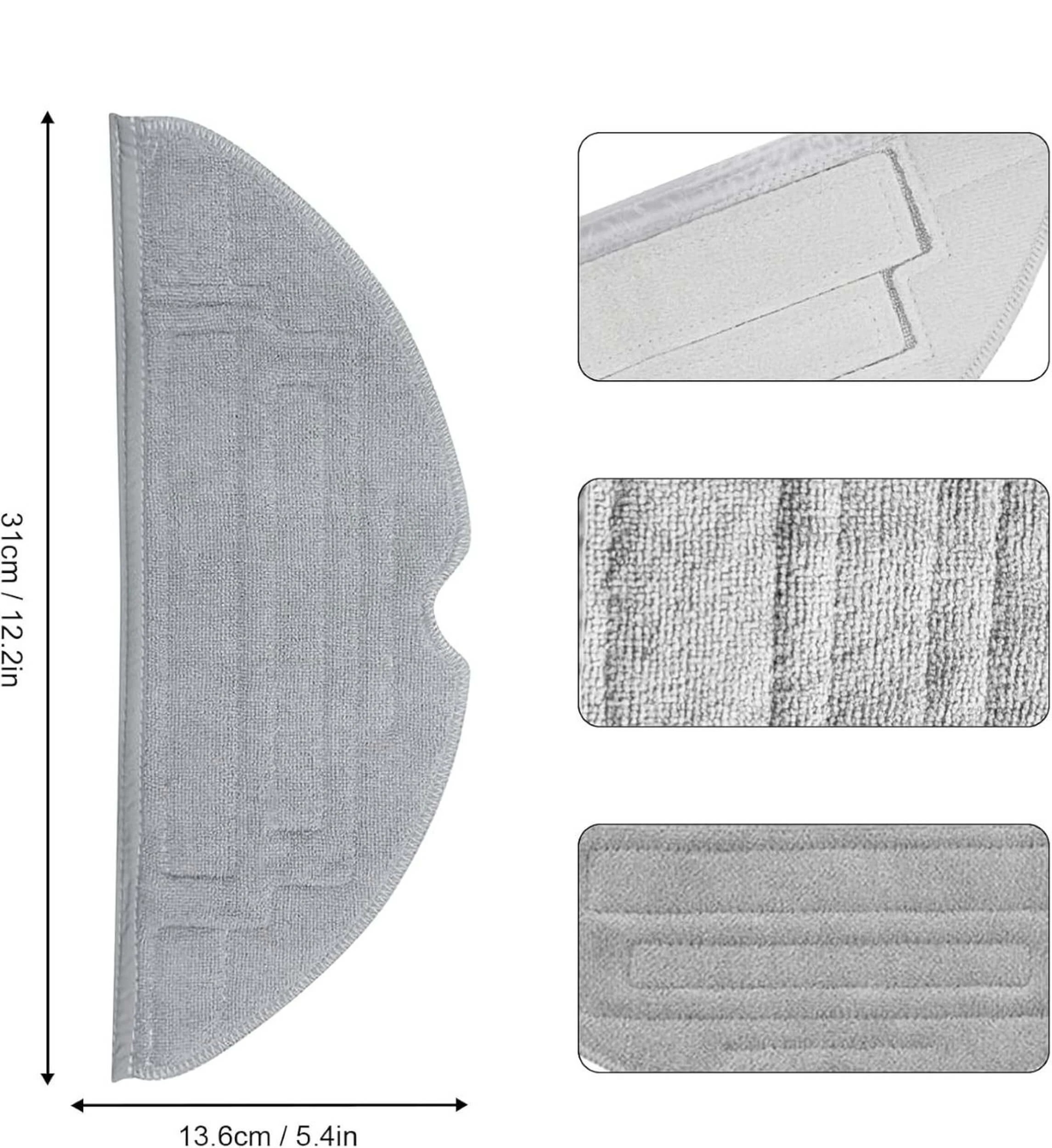 2 Hygieia 4pk Mop Pads For Roborock S8 S8+ S8 Pro Ultra Robots - White, 2 of 4