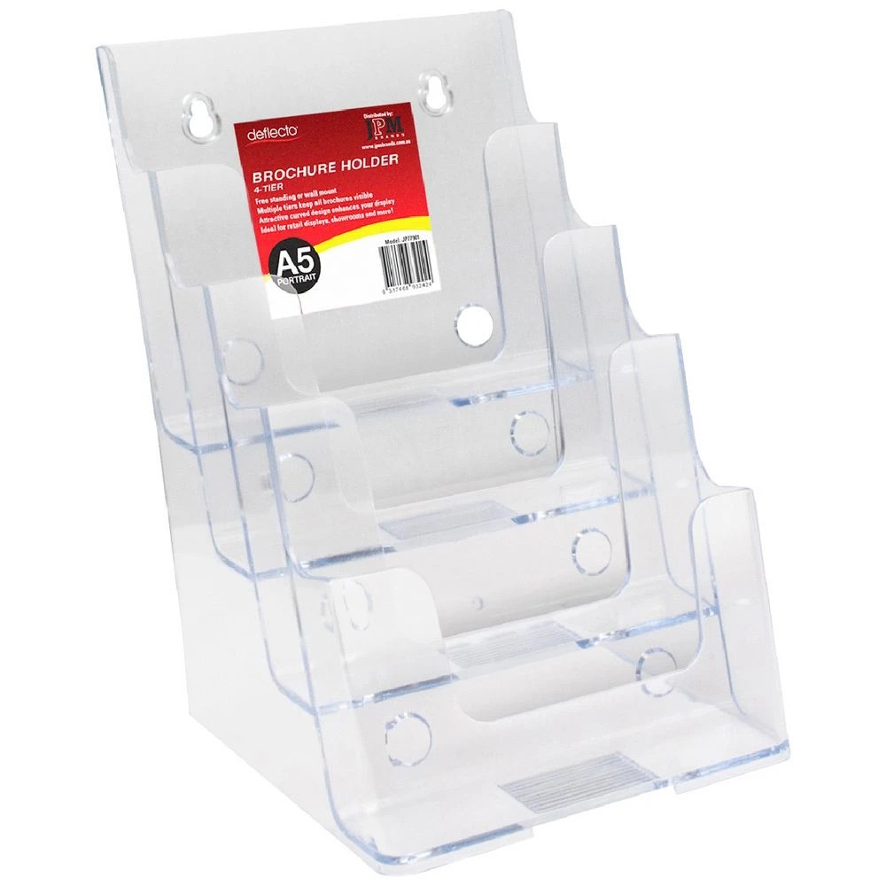1 Deflecto 4 Tier A5 Brochure Holder Portrait, 1 of 1