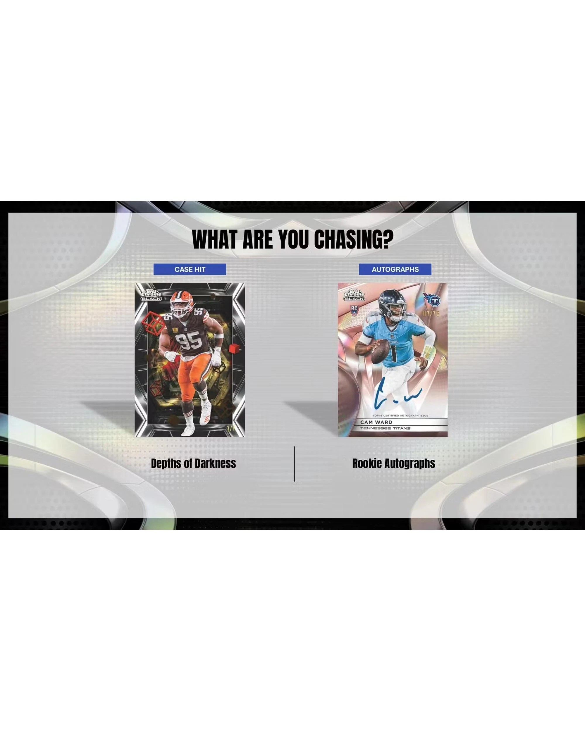 5 Topps 2025 NFL Chrome Black Football Hobby Box, 5 of 9
