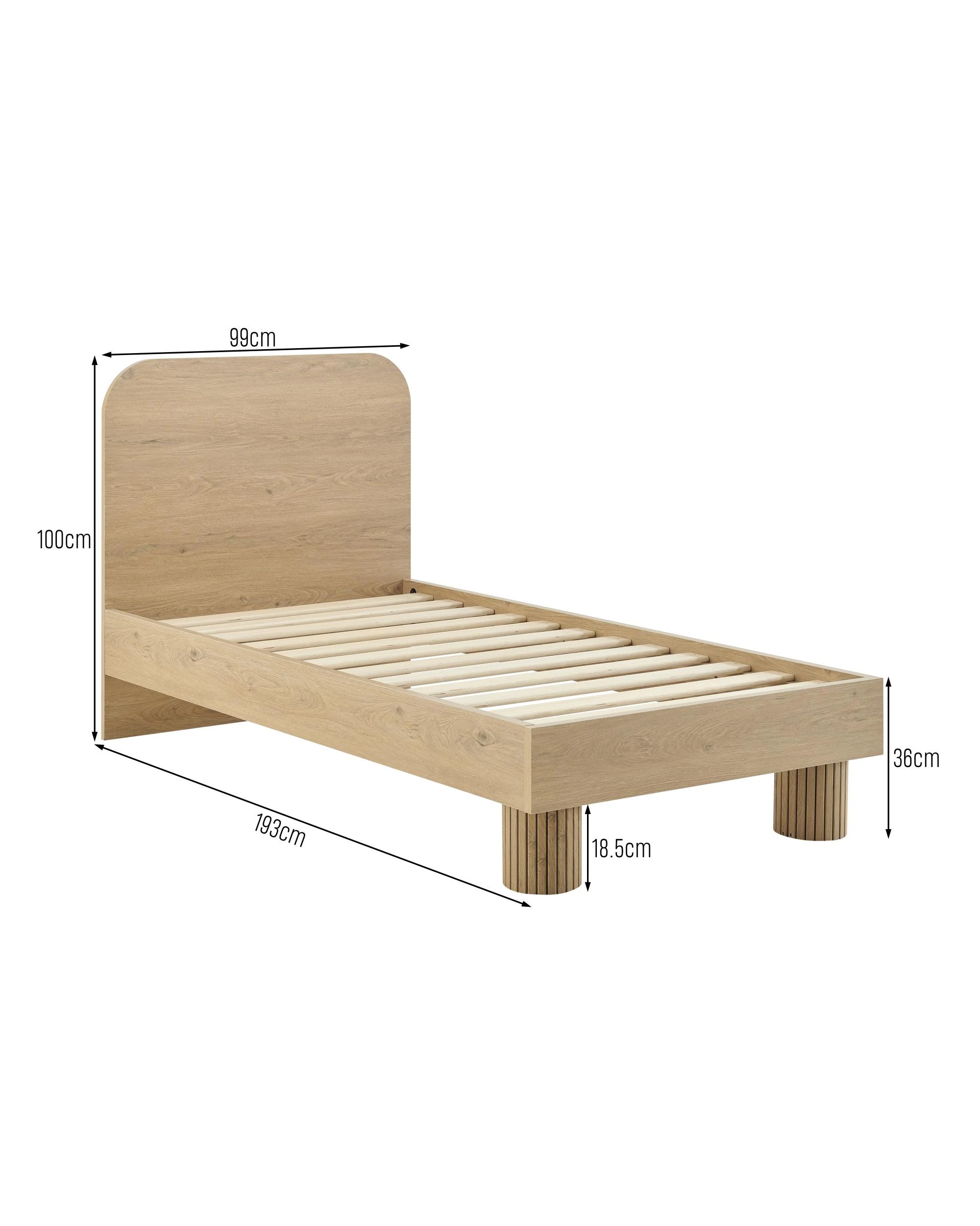 9 Kodu Bed Frame Single Rounded - Natural, 9 of 9
