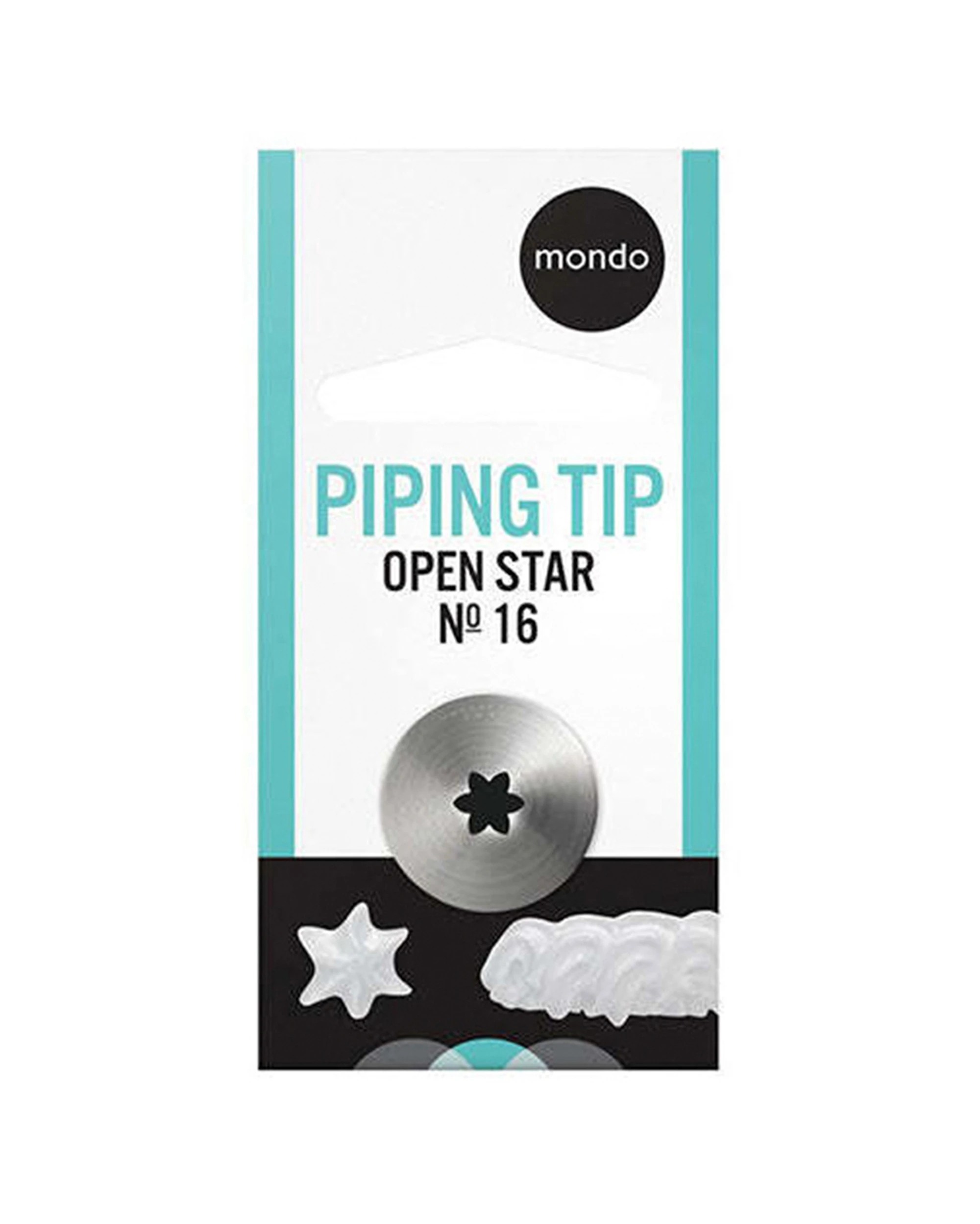2 Mondo 16 Star Piping Tip Stainless Steel Seamless Durable Construction Cake Decorating Tool - Silver, 2 of 2