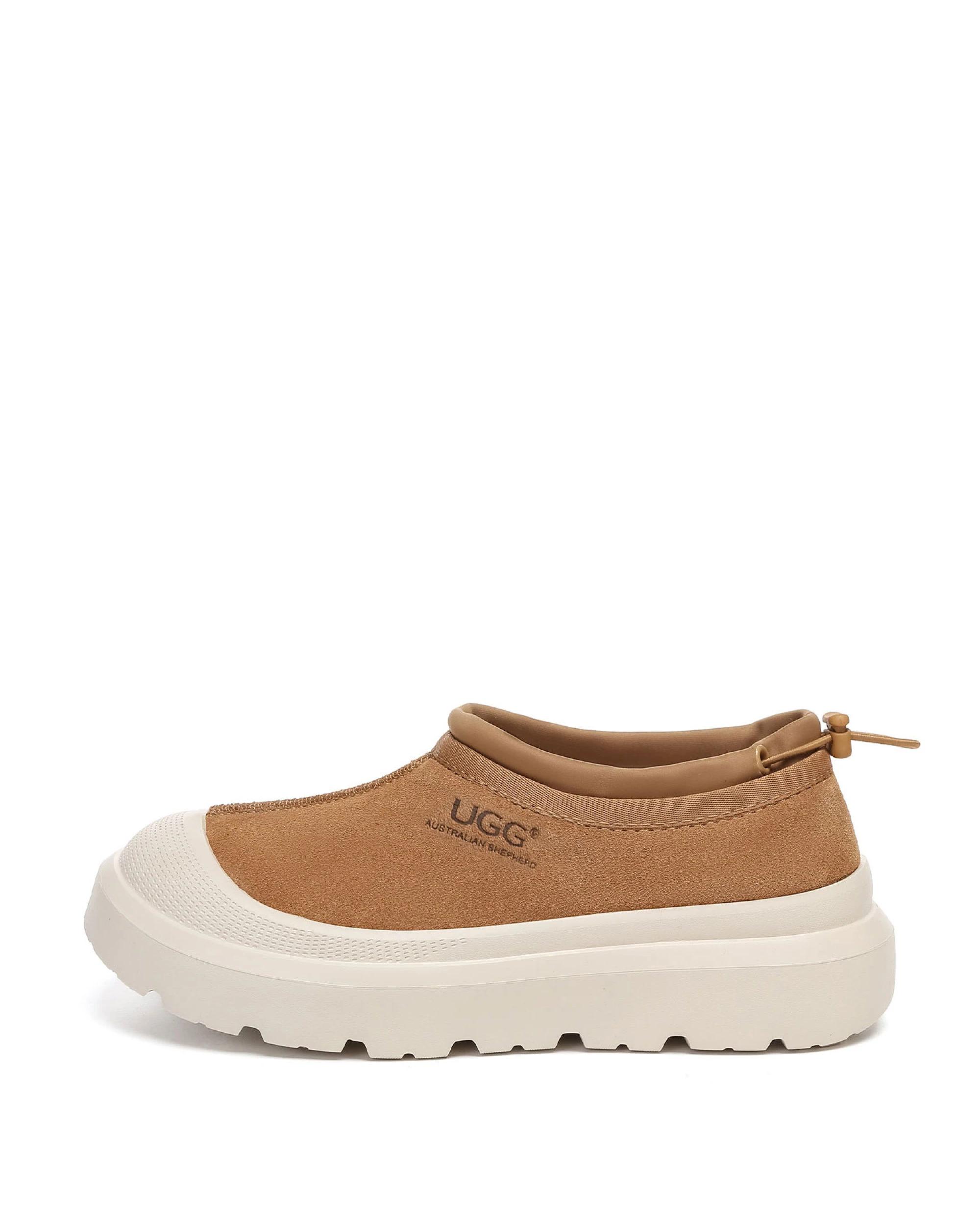 4 Australian Shepherd UGG Men Harlow Drawstring Large Size Slippers BEIGE WHITE, 4 of 4
