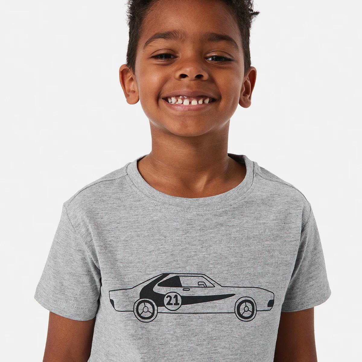 3 Chest Print T-shirt Gry Car, 3 of 7