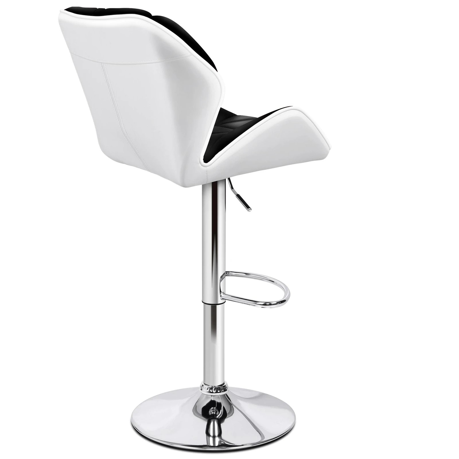 3 Alfordson 4x Bar Stools Willa Kitchen Gas Lift Swivel Chair Leather - Black, 3 of 9