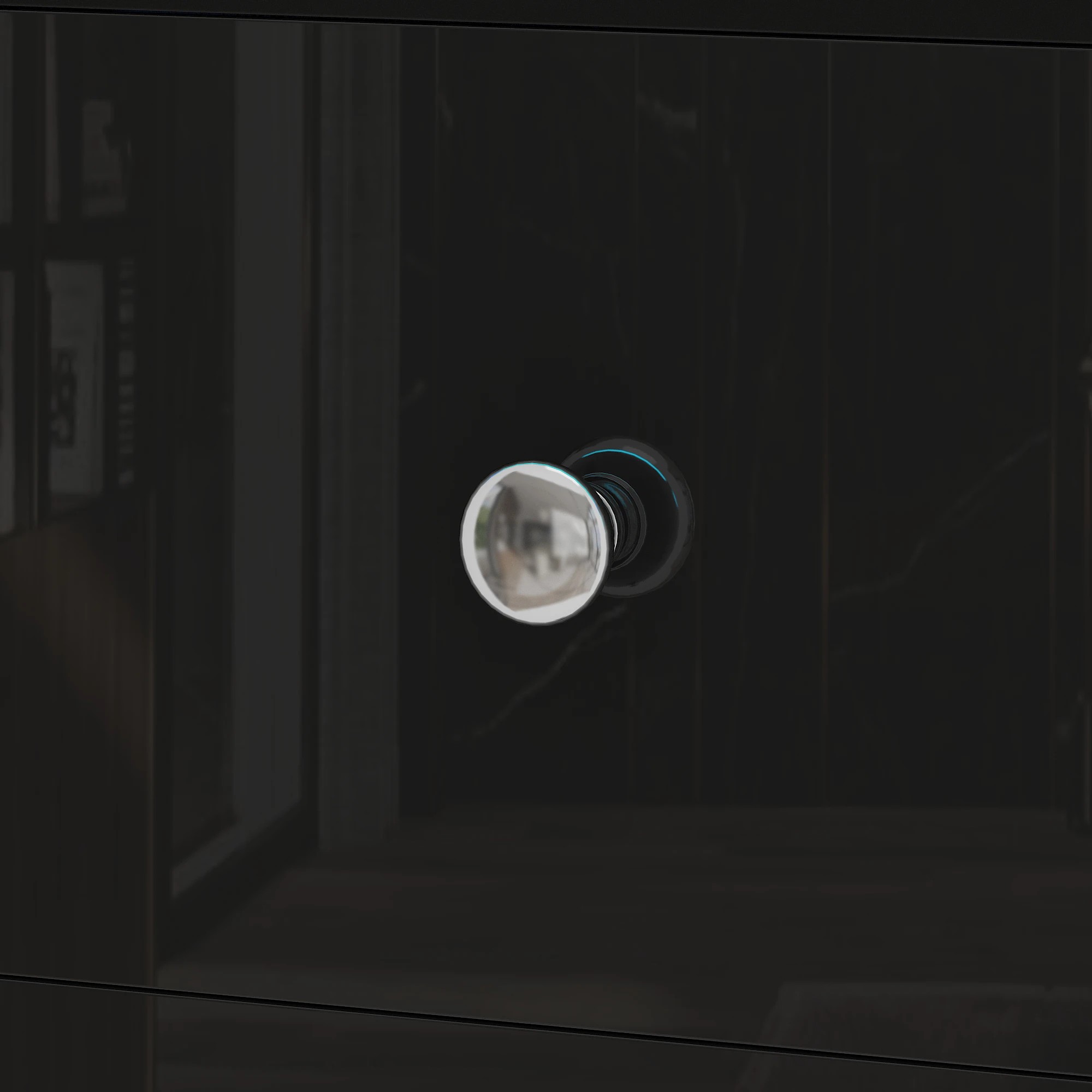 5 Advwin LED TV Cabinet 140cm Entertainment Center Media Console Table with High Gloss Drawer & Cabinets - Black, 5 of 9