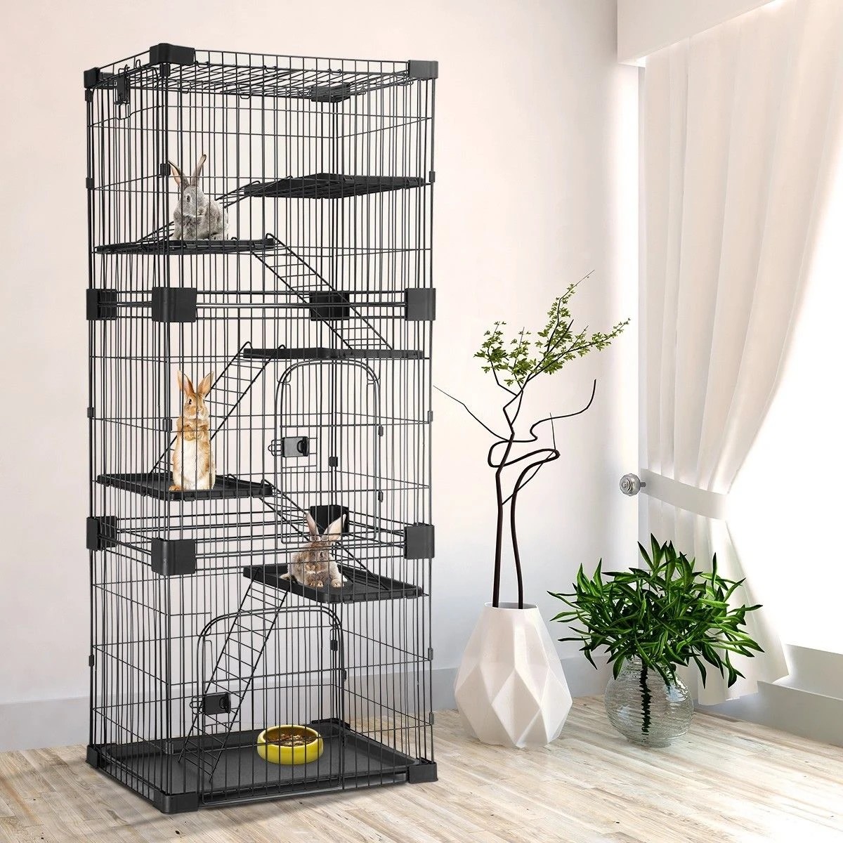 4 Pet Scene Large Cat Cage House Pet Crate, 4 of 5
