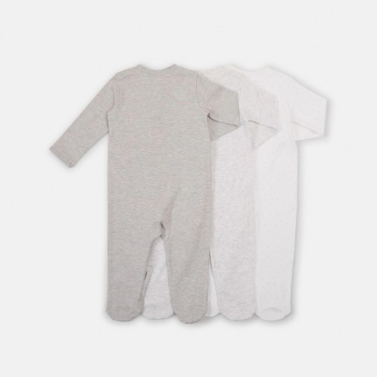 2 3 Pack Coveralls Gry Dots, 2 of 10