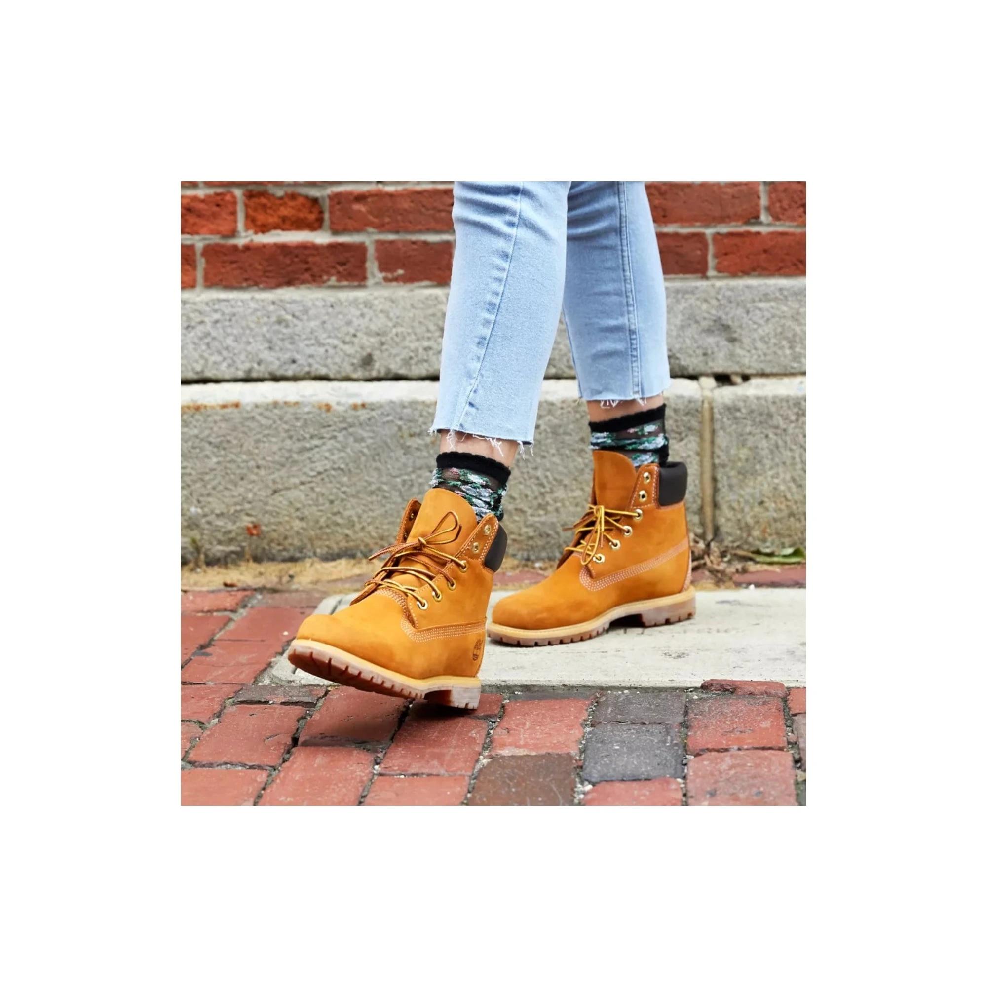 4 Timberland Women's 6-Inch Premium Waterproof Boot - Wheat Nubuck Size 5 HONEY, 4 of 5