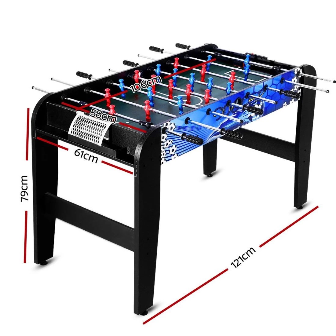 2 Everfit 4FT Soccer Table Foosball Football Game Home Family Party Gift Playroom - Multi, 2 of 8