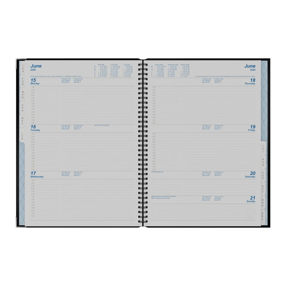 5 Upward A4 Week to View 2026 Deluxe Diary Black, 5 of 5