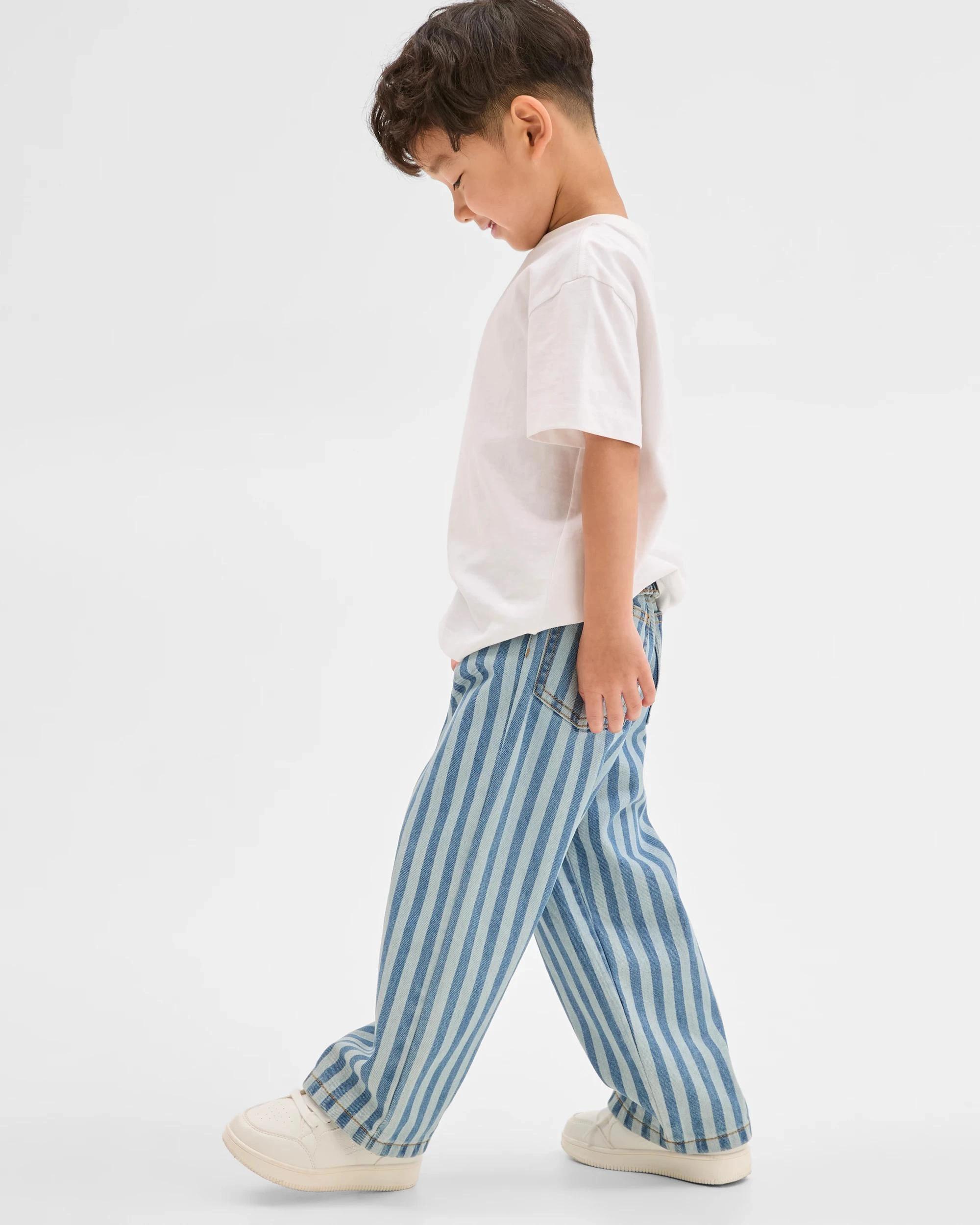 3 Target Kids Wide Leg Denim Jeans STRIPE, 3 of 7