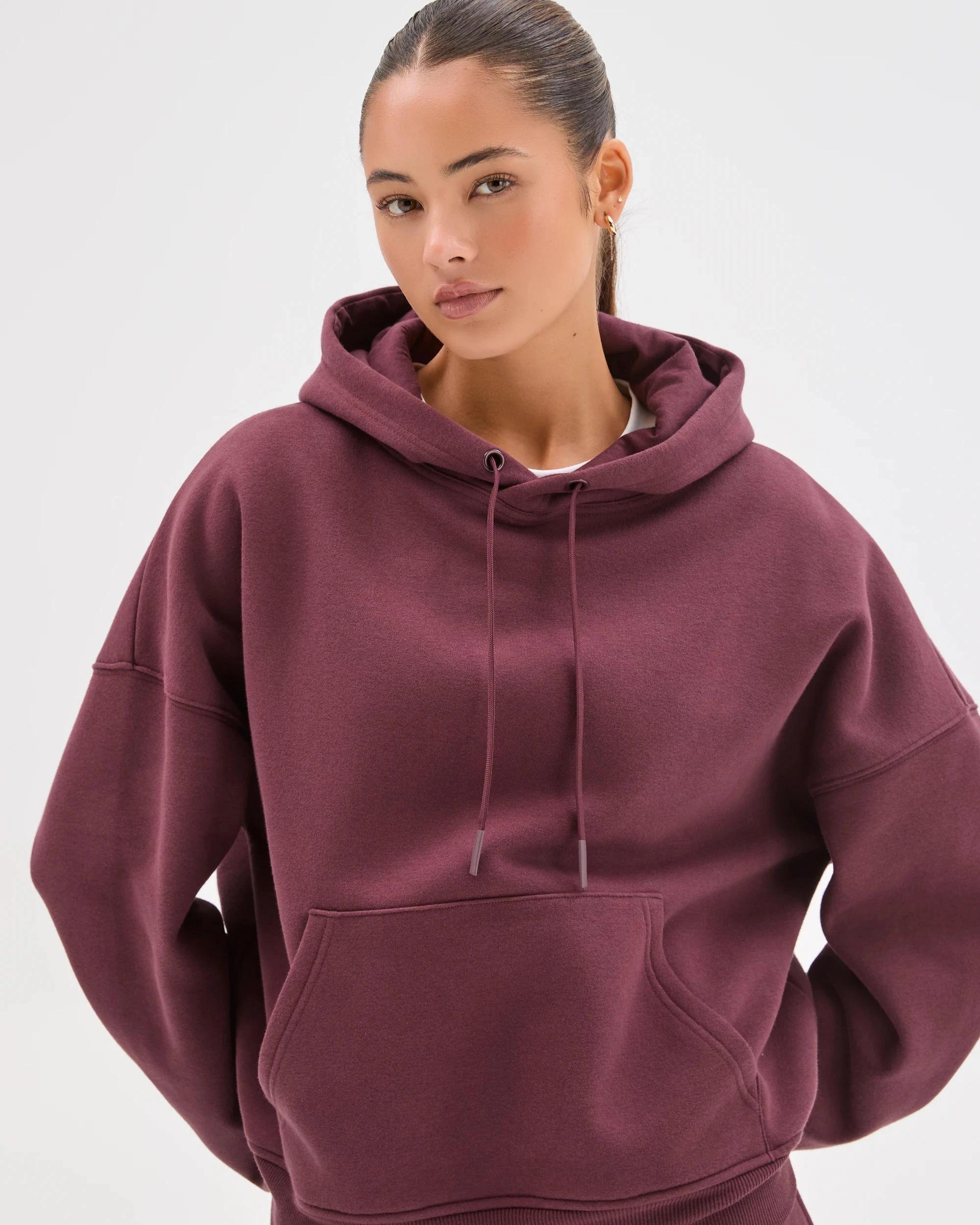 5 Lily Loves Australian Cotton Blend Hoodie BURGUNDY, 5 of 7