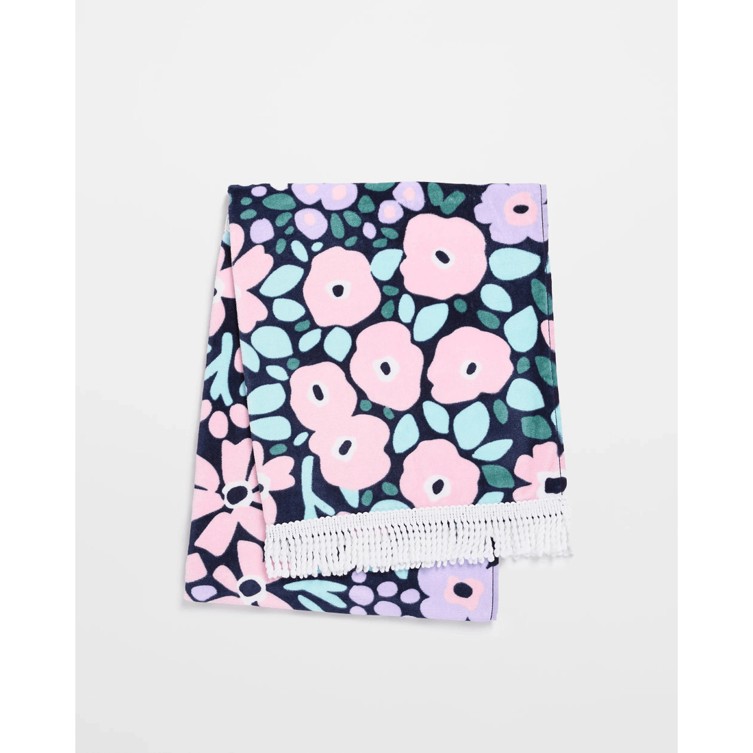 1 Target Australian Cotton Kids Beach Towel - Ditsy Floral Lilac - Purple, 1 of 2