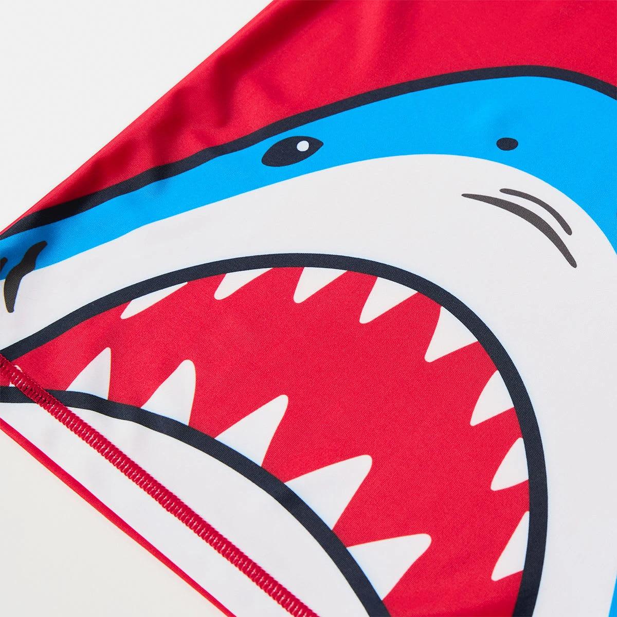 3 Printed Short Sleeve Rash Vest Flme Shark, 3 of 8
