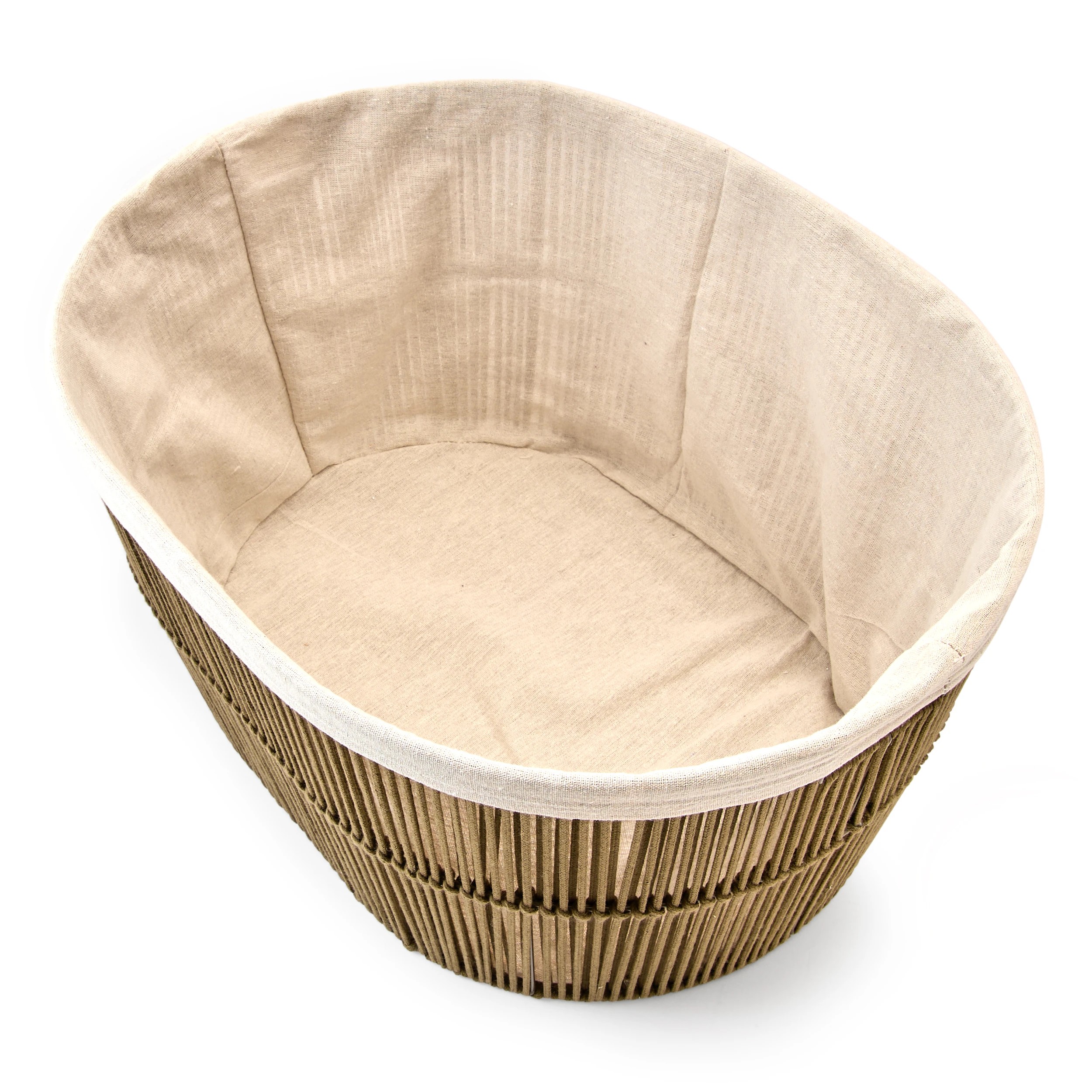 6 Rope Laundry Basket with Liner - Green, 6 of 7