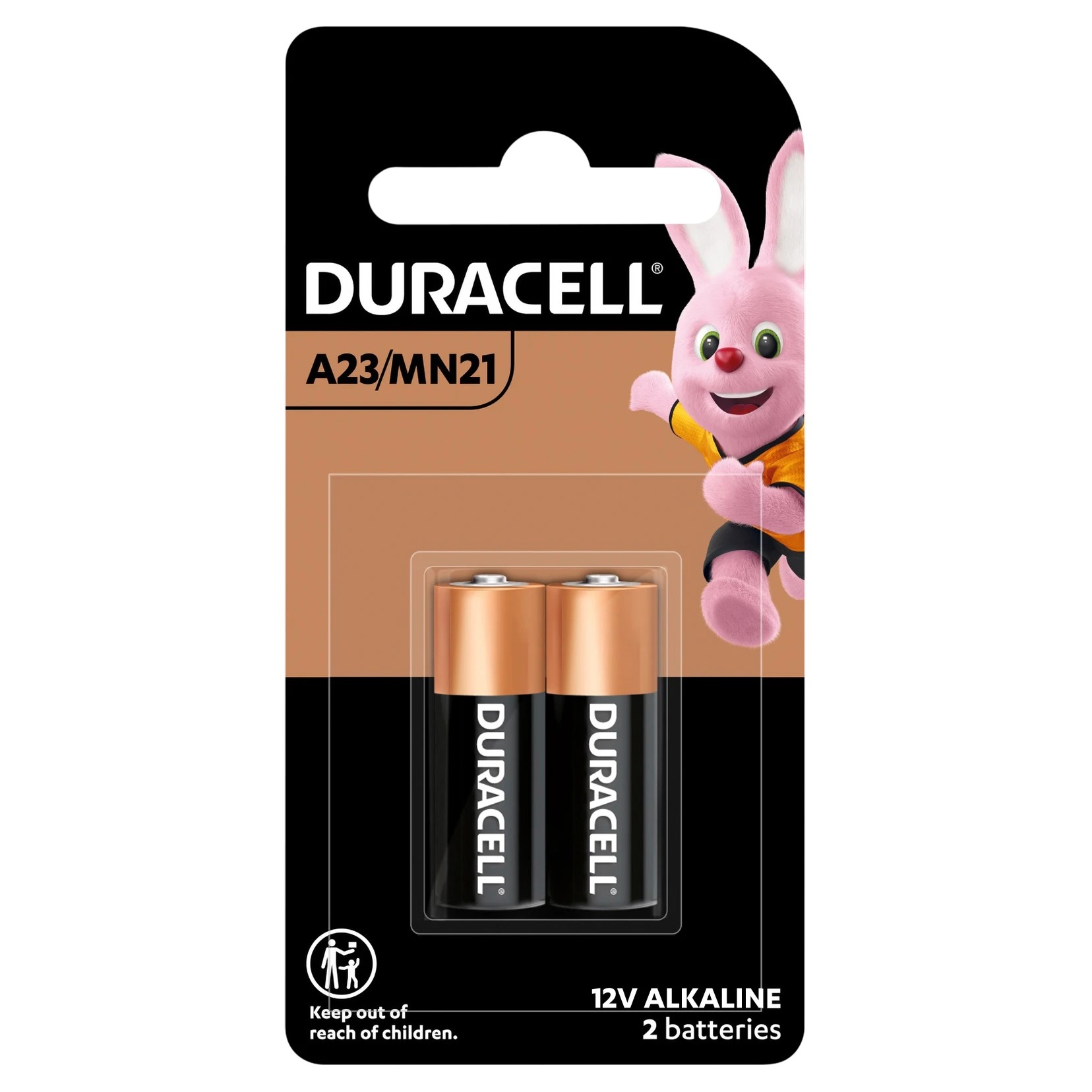 1 2 Pack Duracell Specialty A23 MN21 12V Batteries, 1 of 5