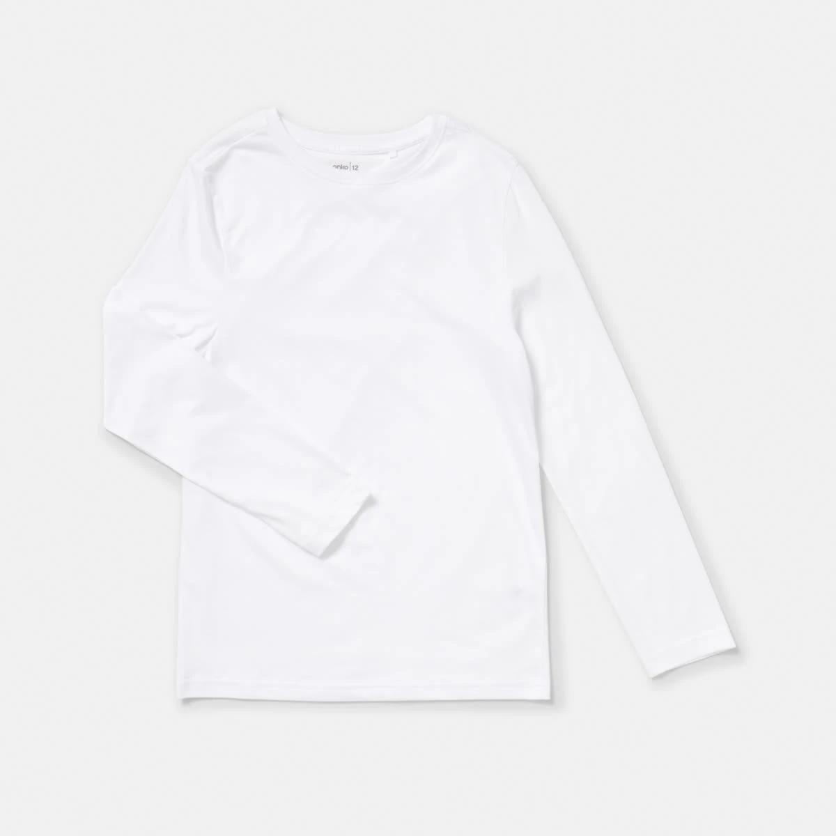 7 Long Sleeve Plain T-shirt White, 7 of 8