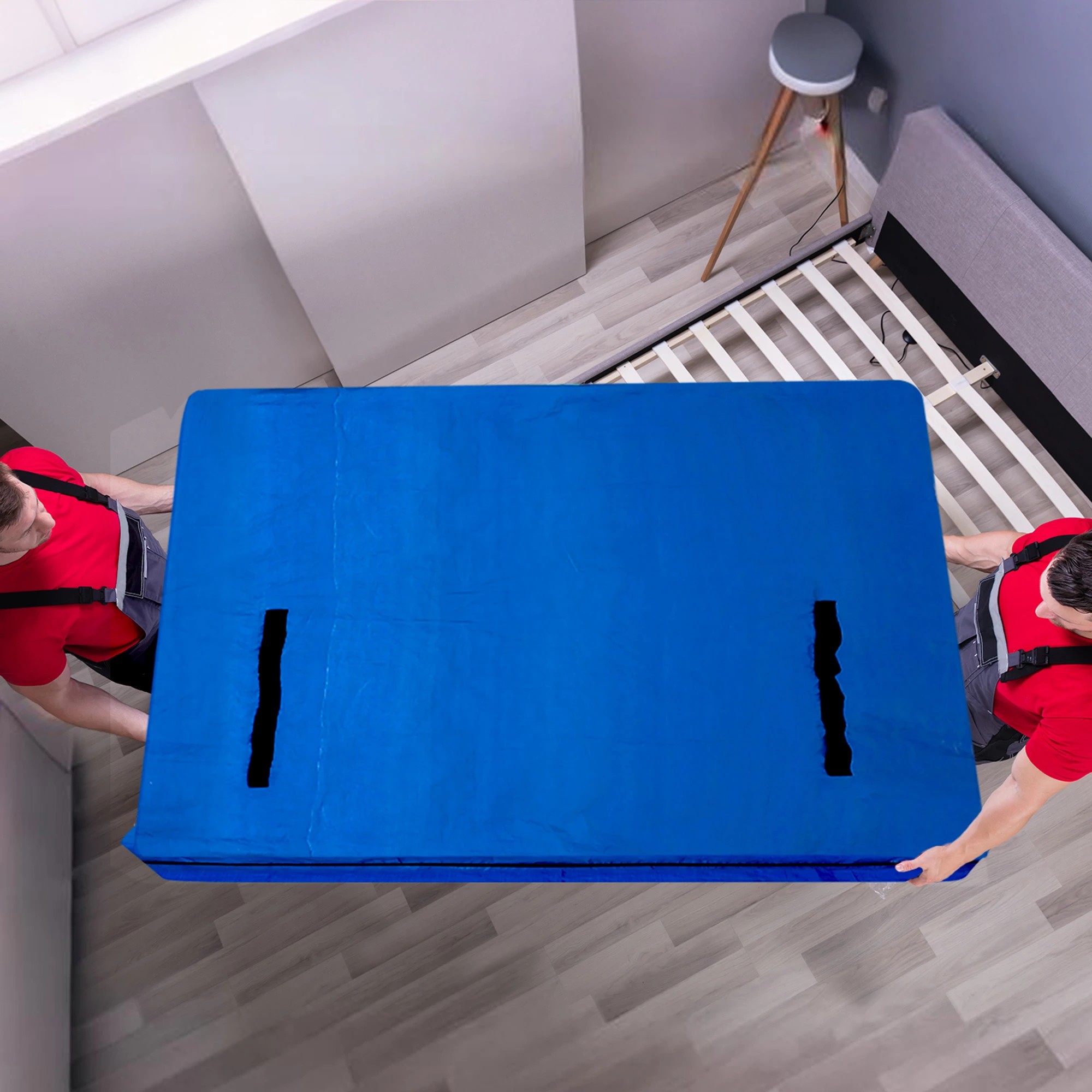 8 Dreamz Mattress Bag Protector Plastic Moving Storage Cover Carry Single King, 8 of 9