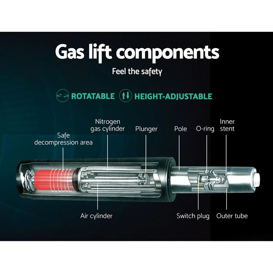 8 Artiss Mesh Office Chair Mid Back Durable Space Saving Modern Decor Easy Assembly Sturdy Versatile Easy Clean - Black, 8 of 8