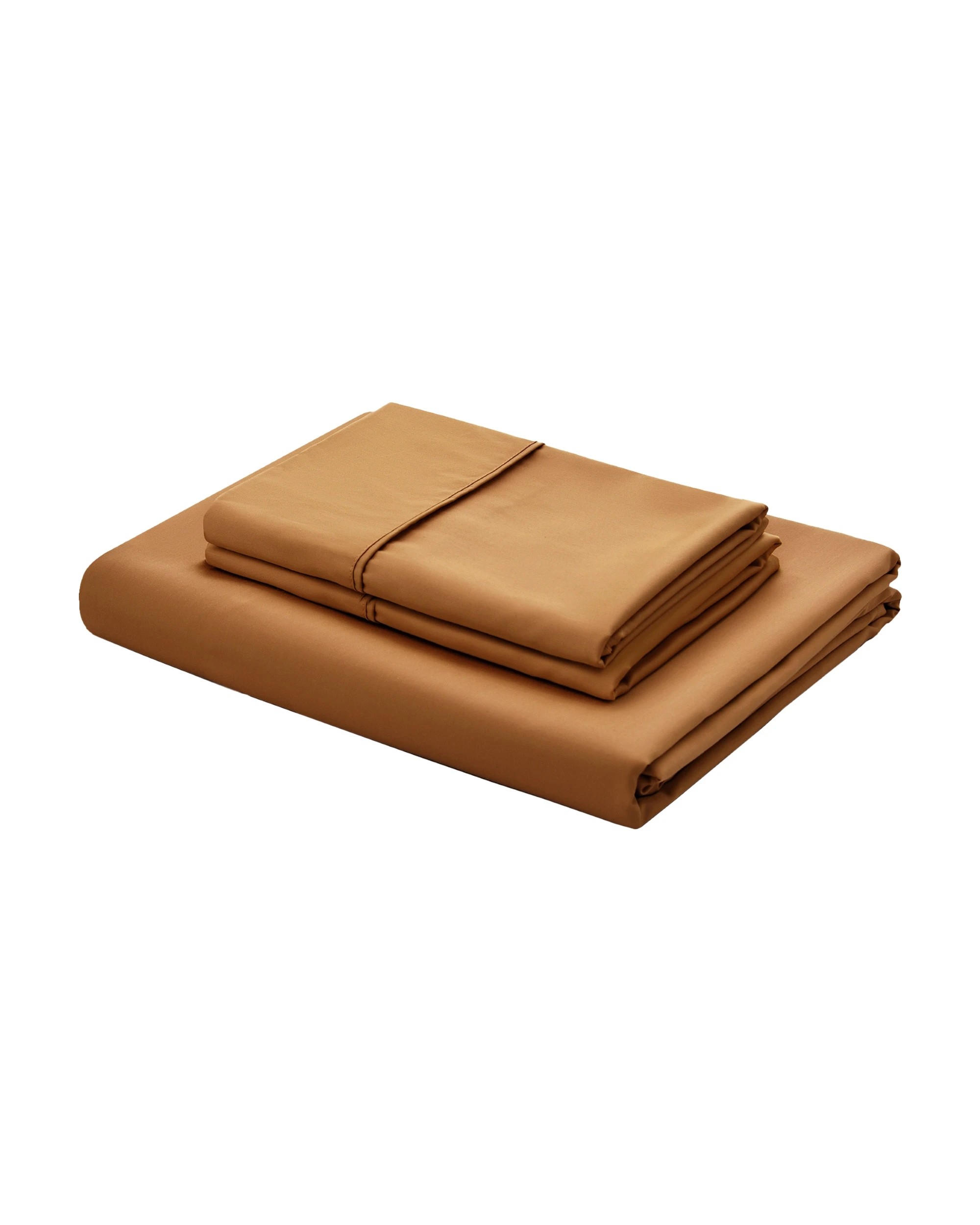 4 Serene 400TC Bamboo Cotton Sateen Fitted Sheet Set - King Bed - Rust, 4 of 5