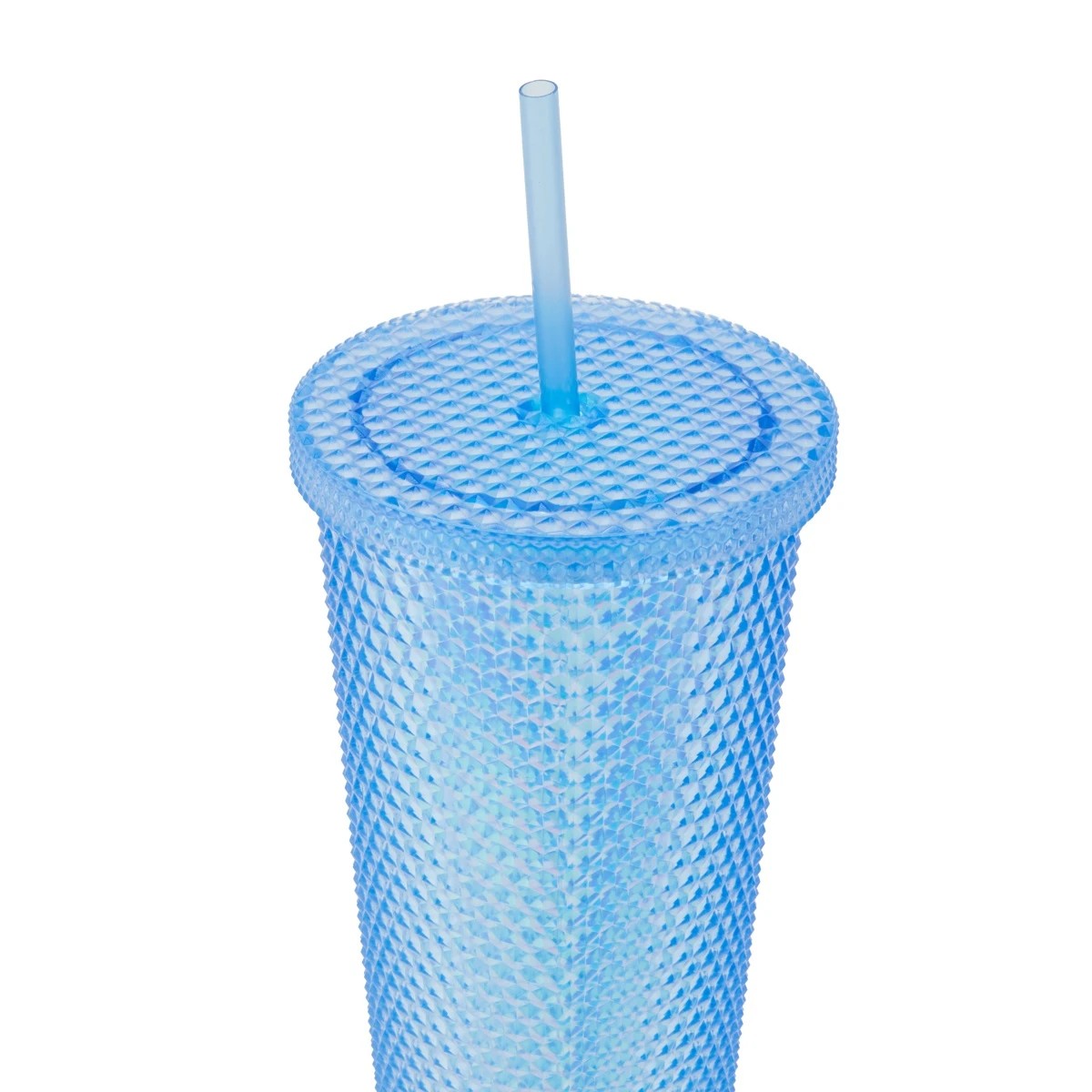 4 Blue Textured Smoothie Tumbler, 4 of 9