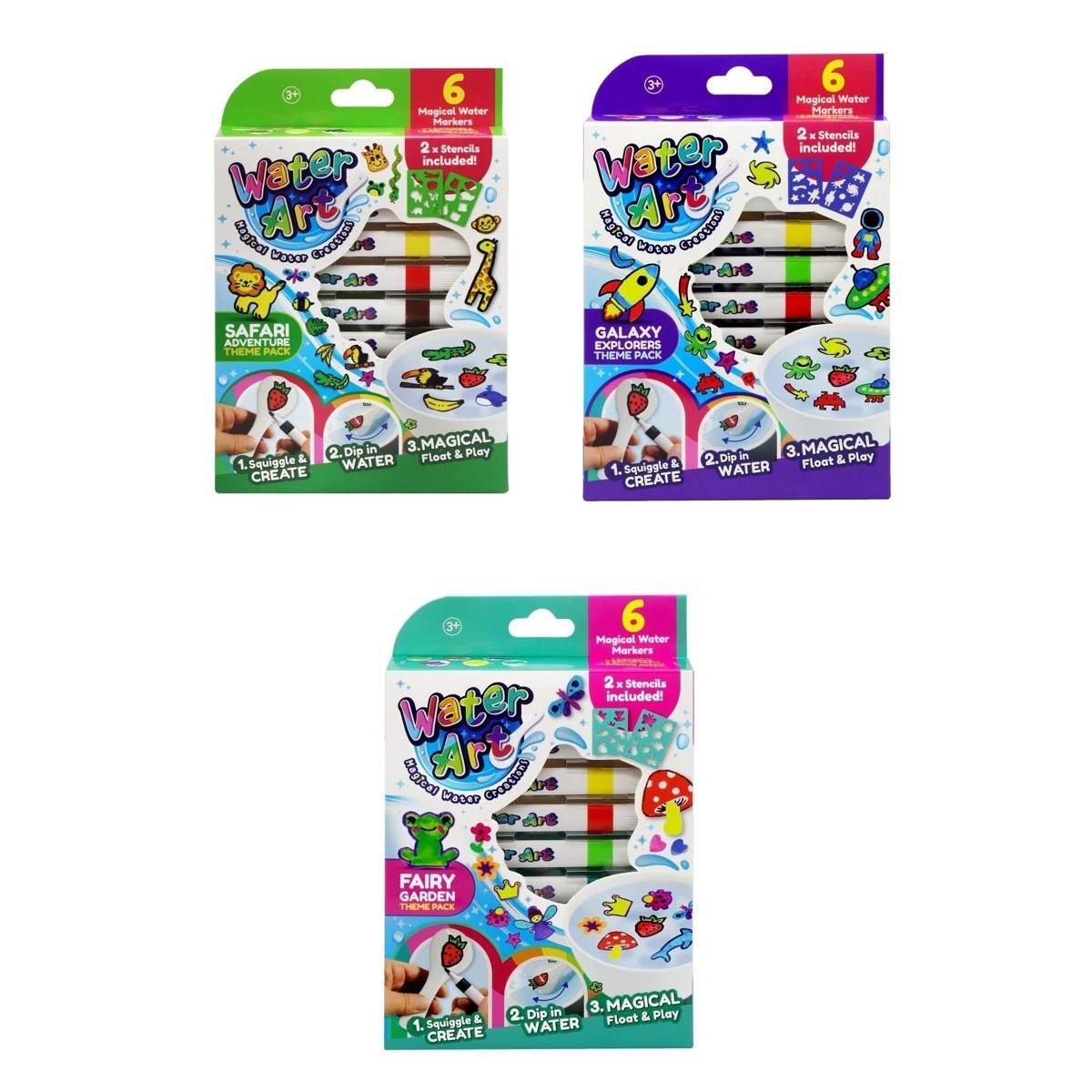 1 6 Pack Water Art Magical Creations Water Markers - Assorted, 1 of 4