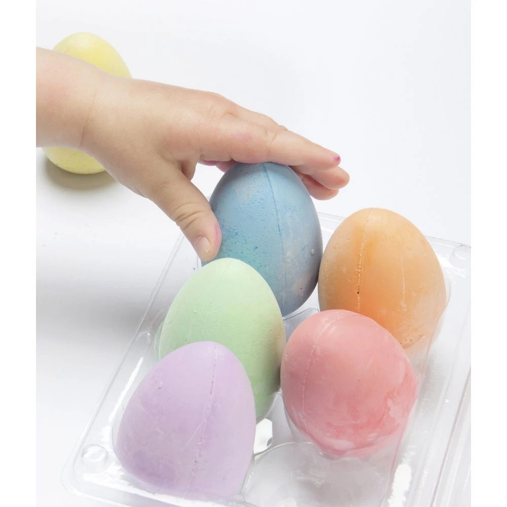 2 First Creations Easi-Grip Egg Shaped Chalk Assorted 6 Pack, 2 of 2
