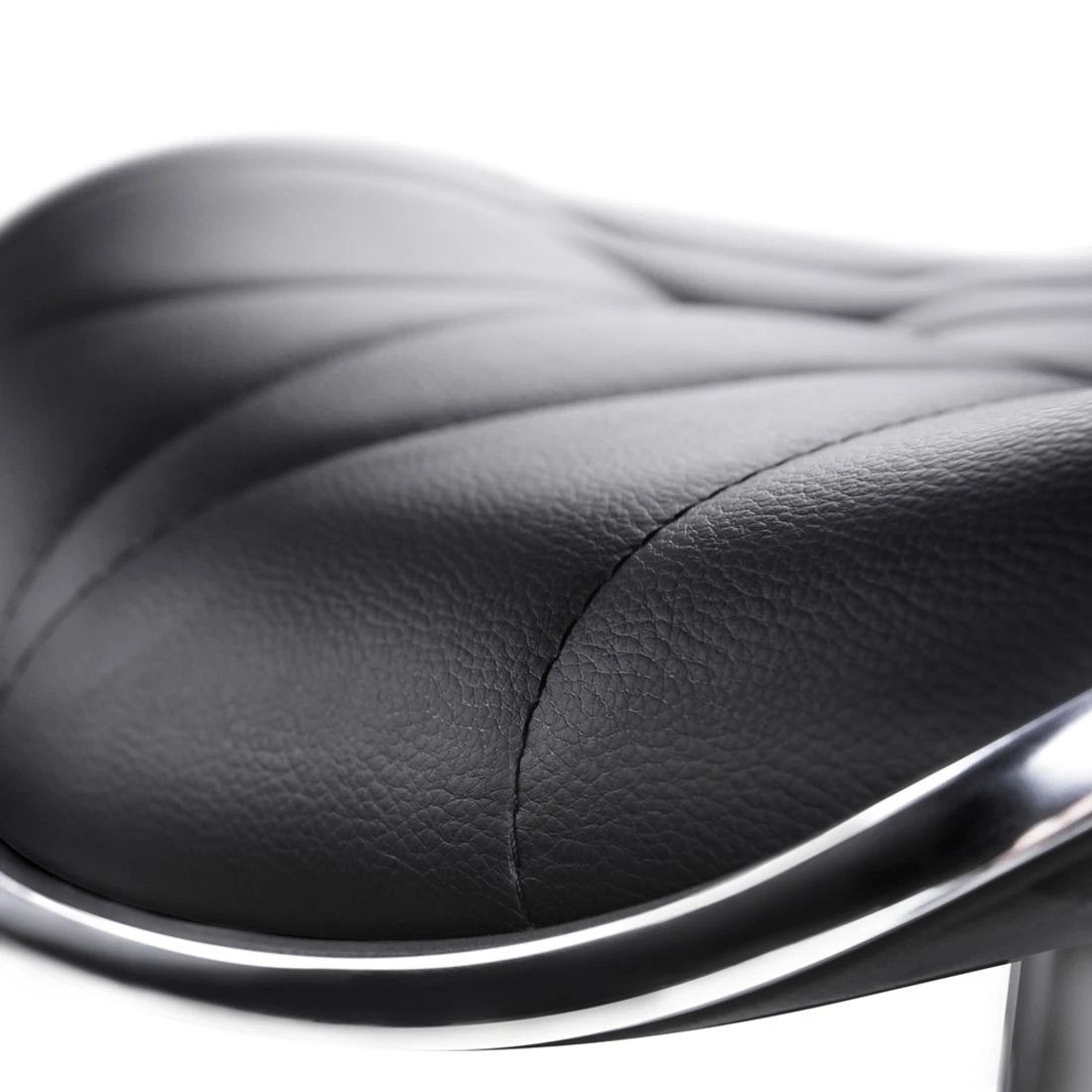 7 Artiss 2x Bar Stools Gas Lift Leather Seat - Black, 7 of 7