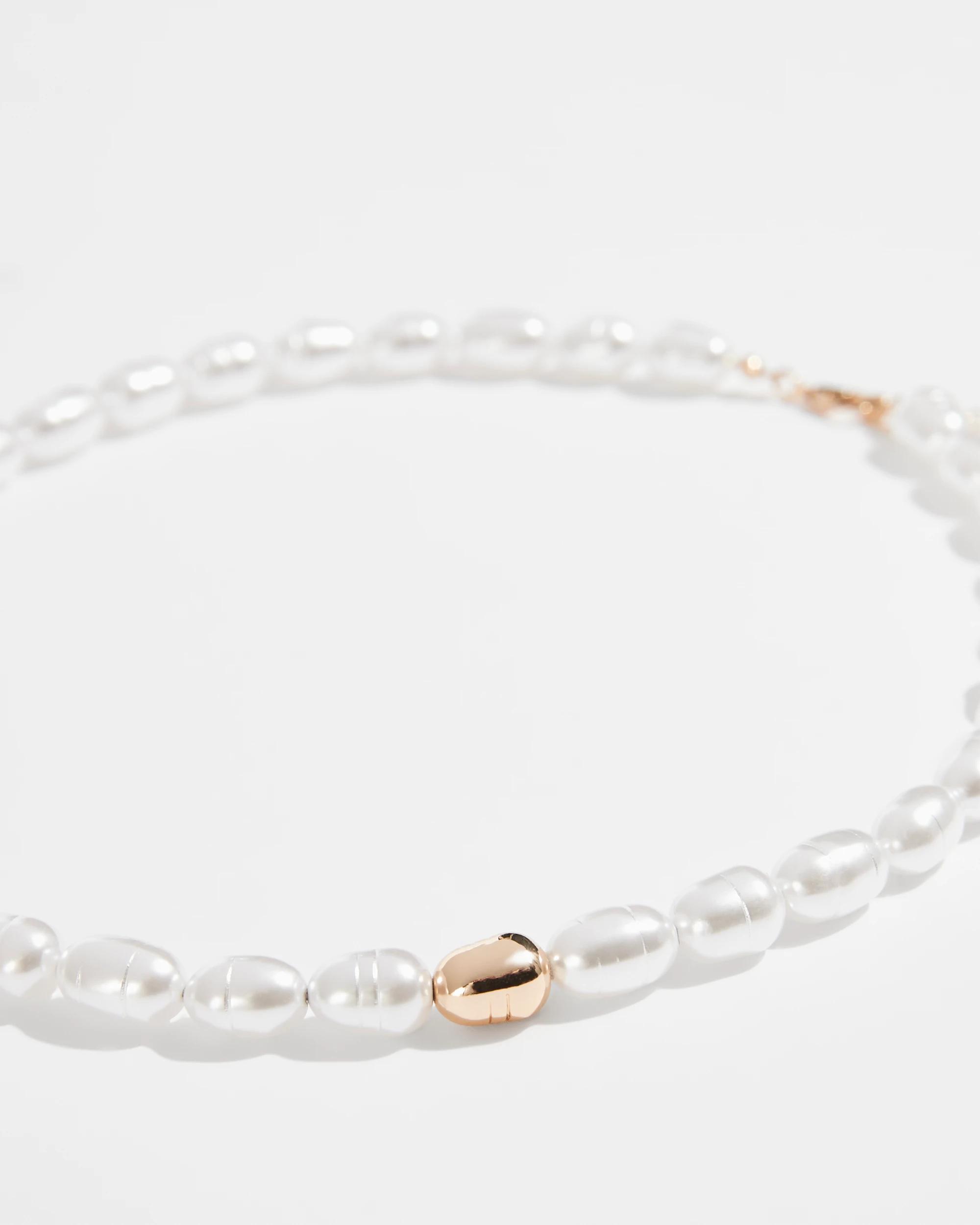 2 Target Irregular Faux Pearl Bead Necklace CREAM, 2 of 2