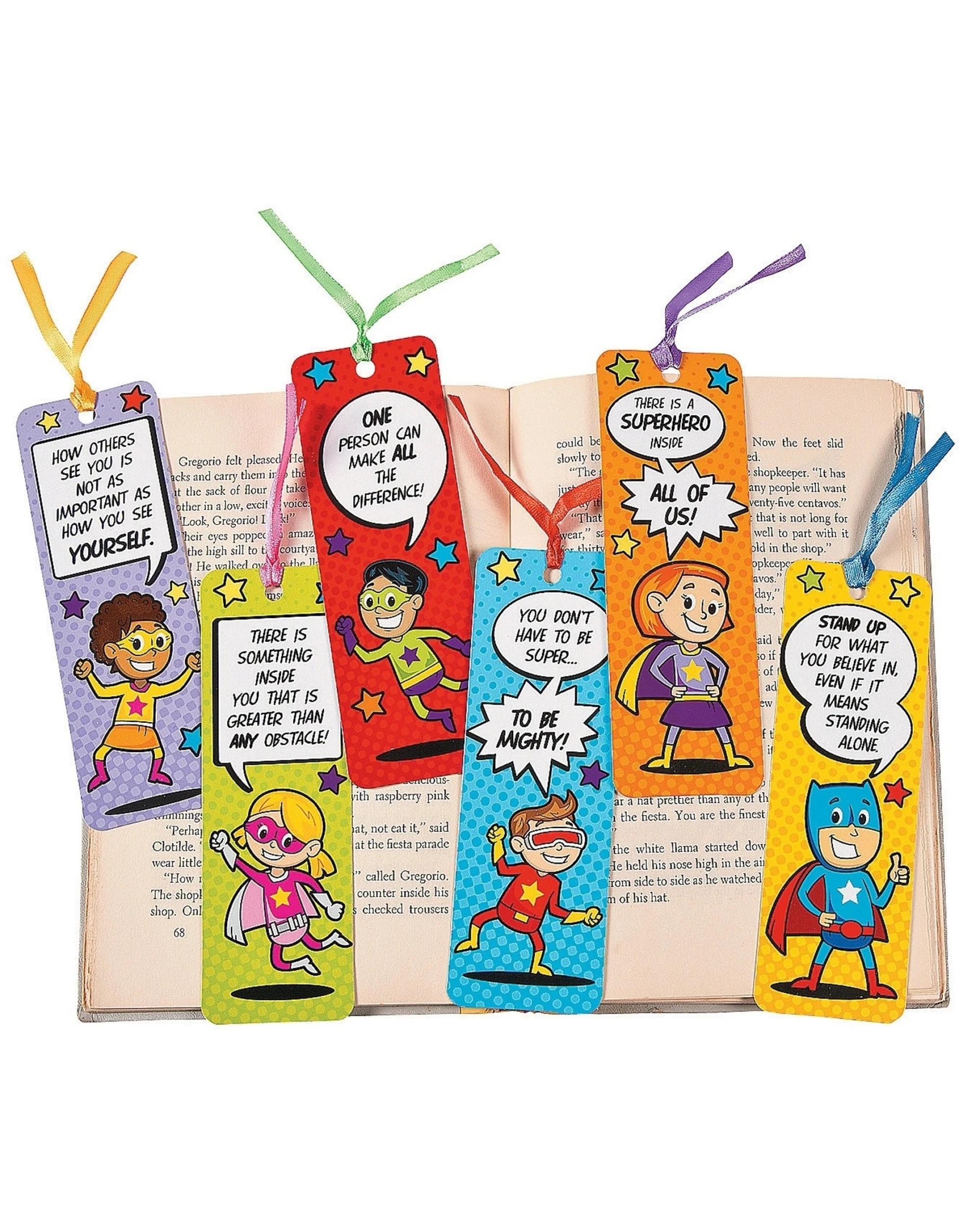 1 Partyrama Superhero Bookmarks Pack of 48, 1 of 1