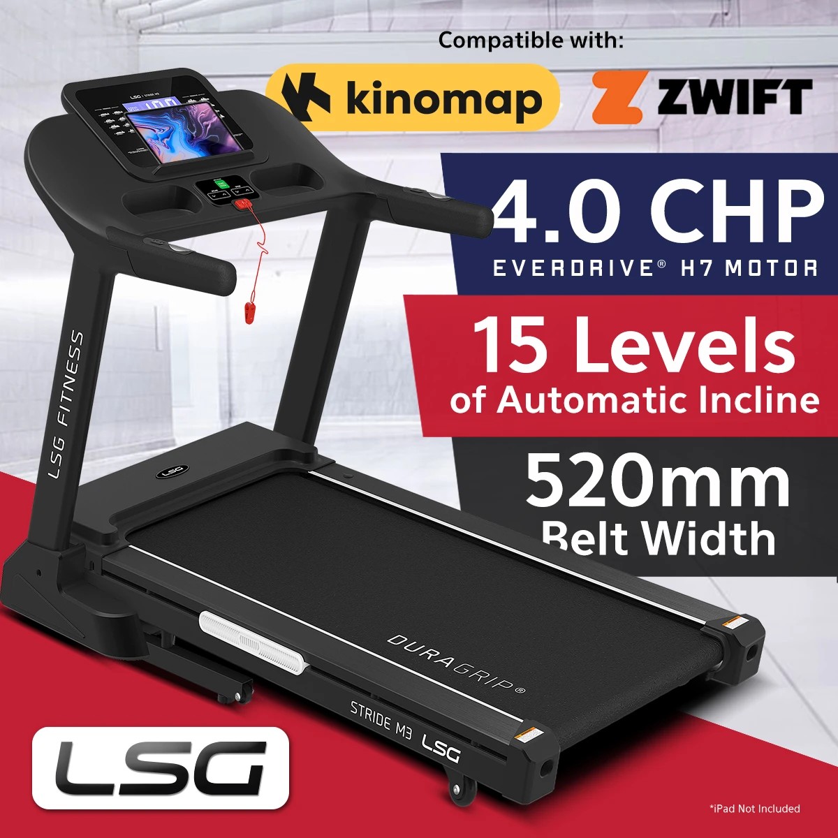 2 LSG Stride M3 Treadmill - Black, 2 of 10