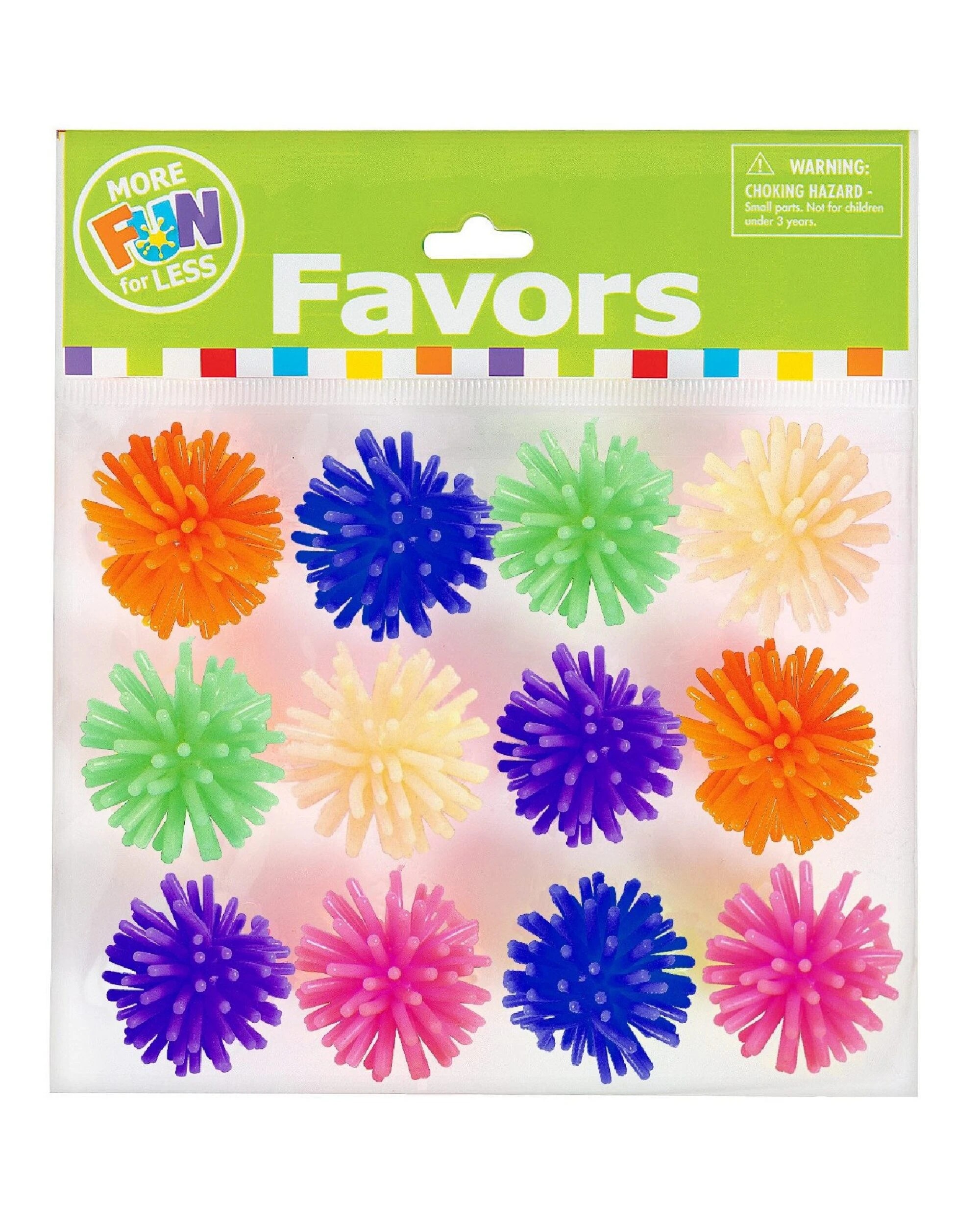 1 Partyrama Mini Spiky Balls Pack of 12, 1 of 1