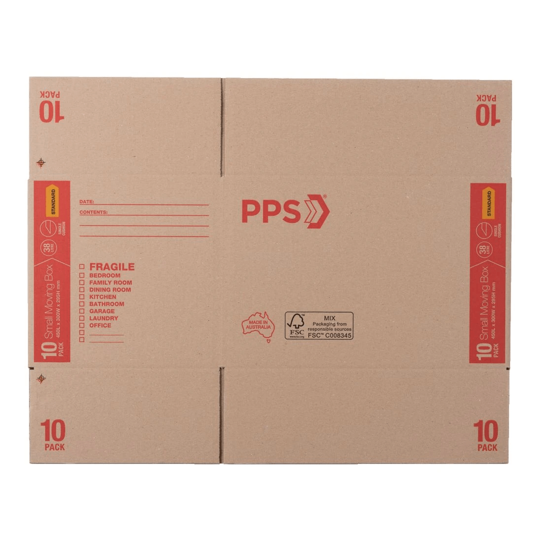 3 PPS Moving Boxes 450 x 300 x 295mm 10 Pack, 3 of 4