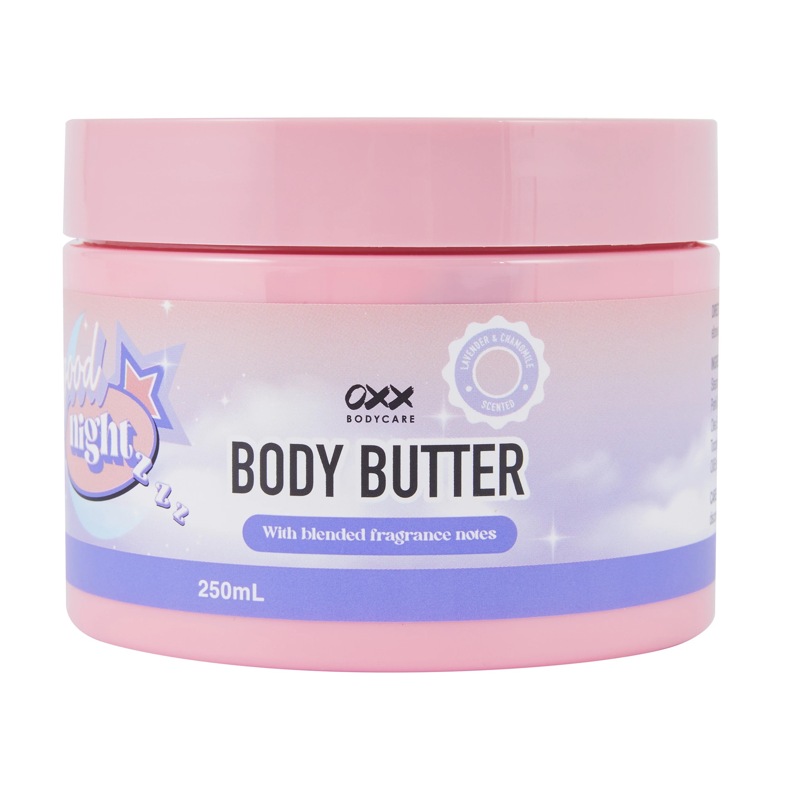 1 OXX Bodycare Good Night Body Butter 250ml - Lavender and Chamomile Scented, 1 of 3