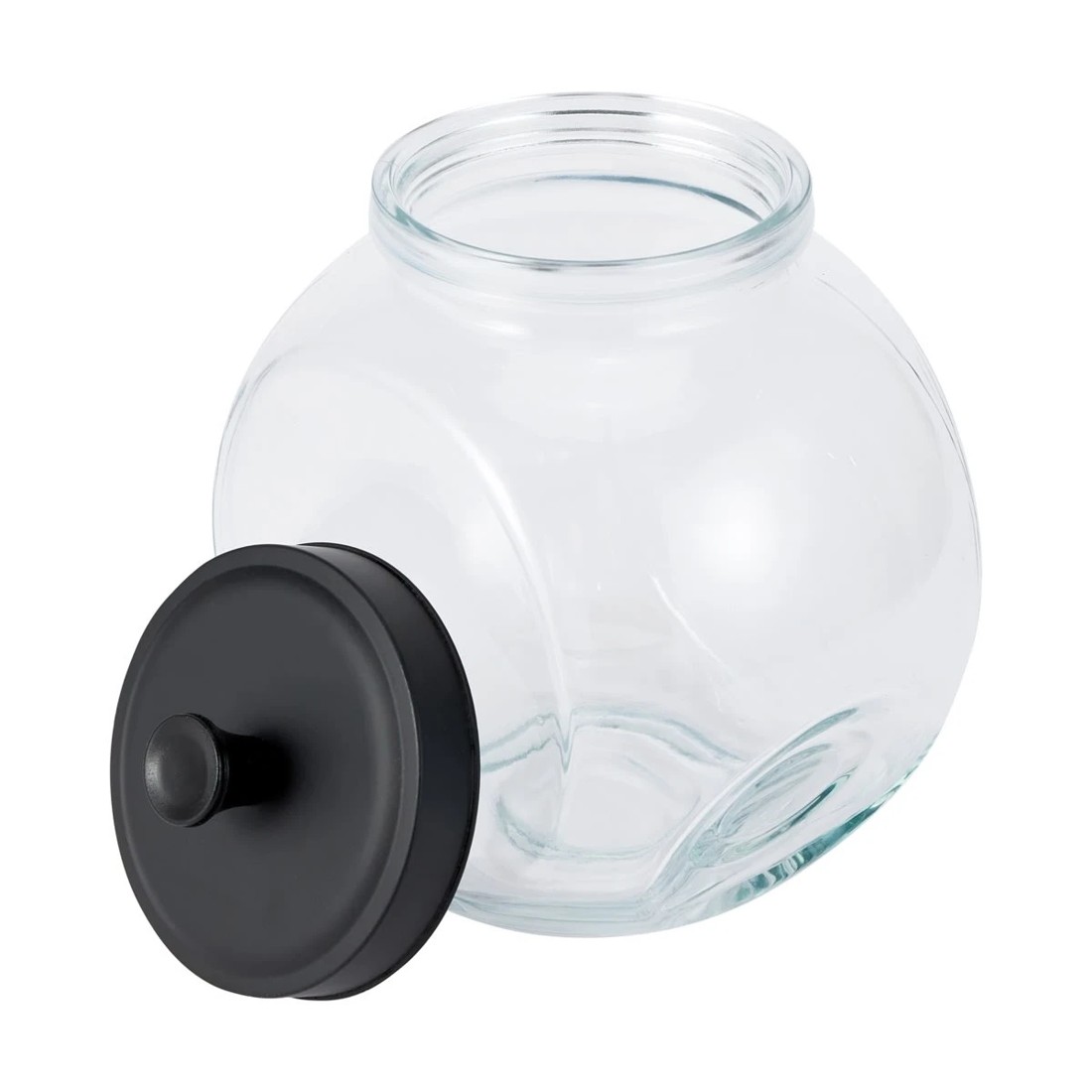 2 2L Glass Jar with Black Metal Lid, 2 of 3