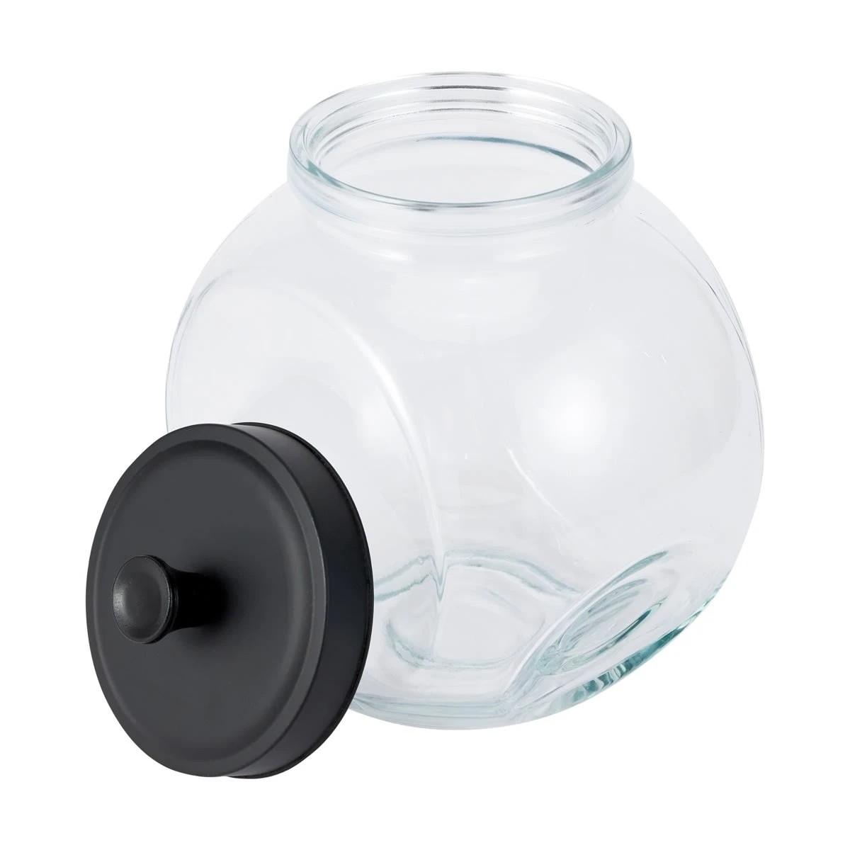 2 2L Glass Jar with Black Metal Lid, 2 of 3
