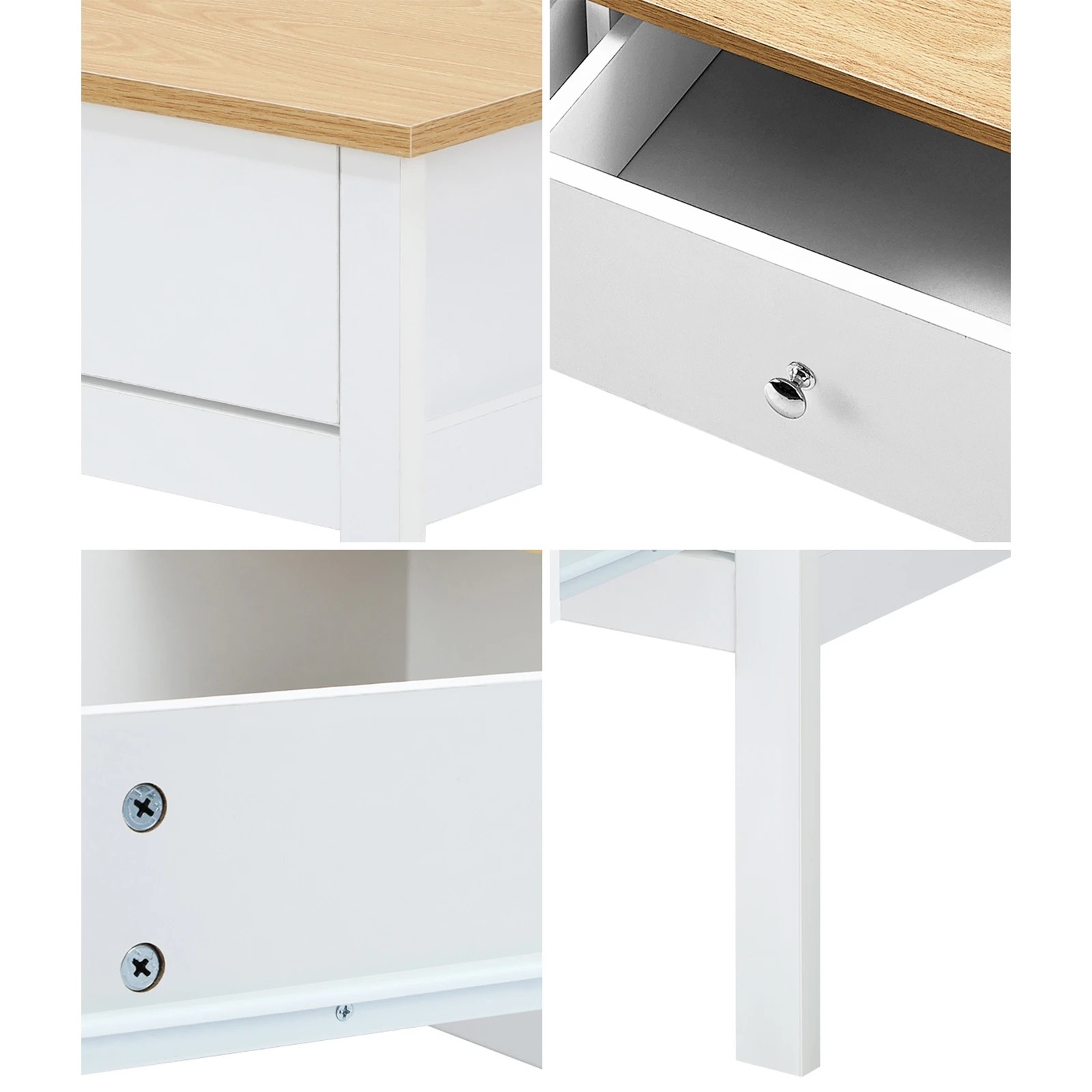 5 Oikiture Coffee Table Storage Drawers Side Tables Sofa Cafe Desk
 - Multi, 5 of 10